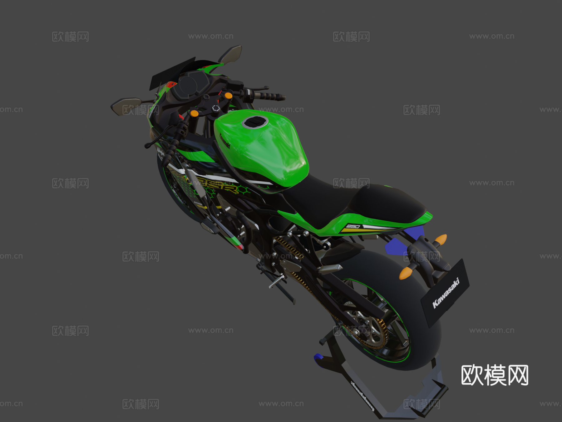 川崎忍者ZX25R3d模型下载（渲染图7）