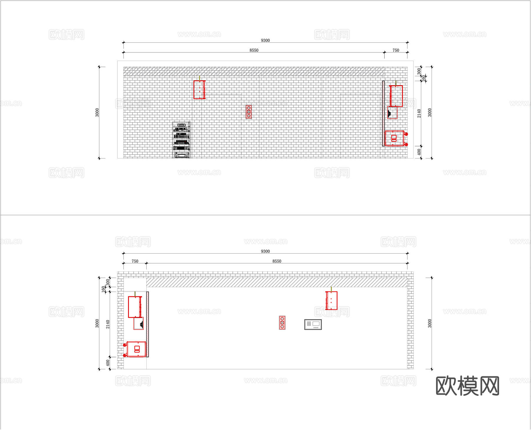 影音室音频设计图cad施工图