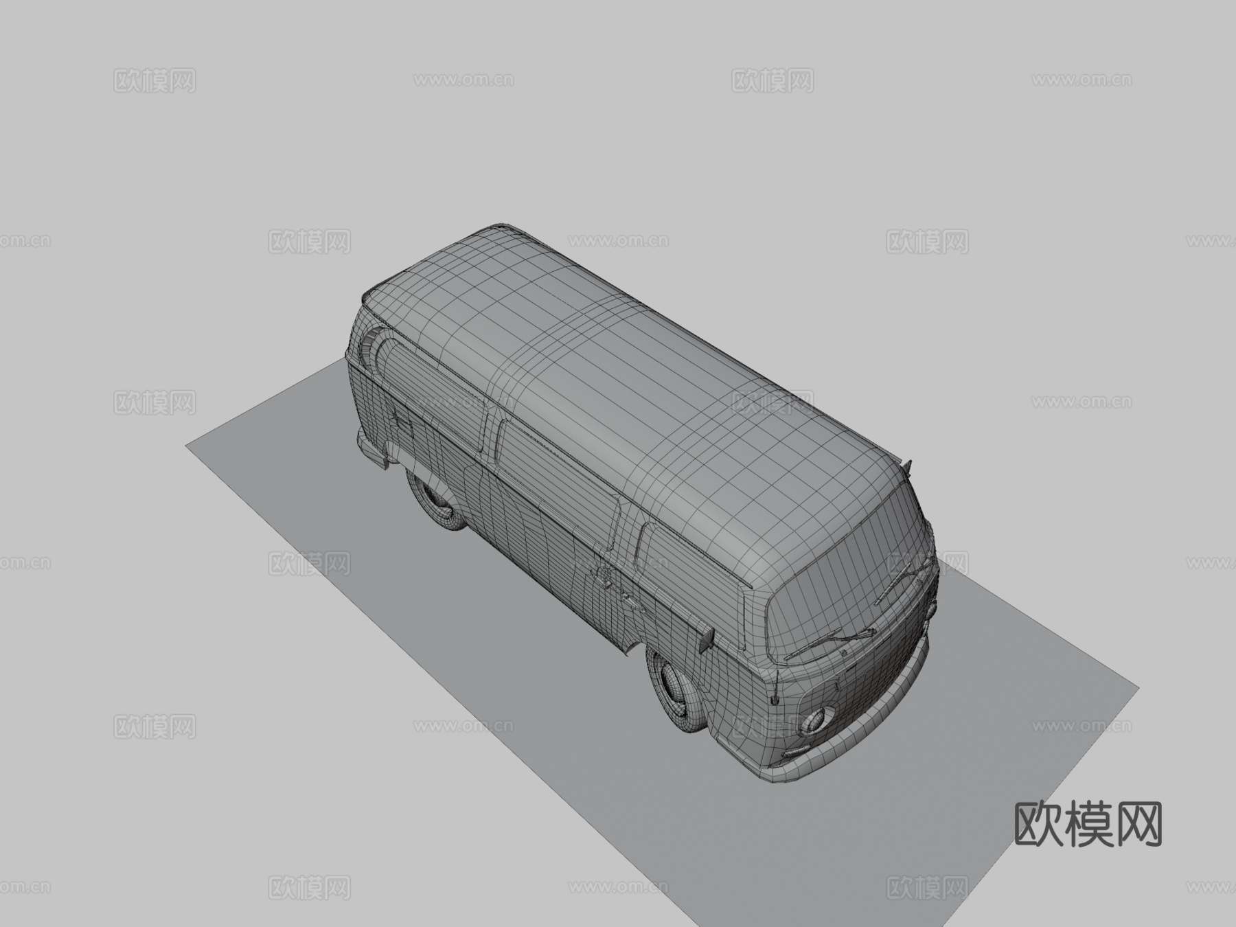 大众巴士 19713d模型下载（渲染图3）