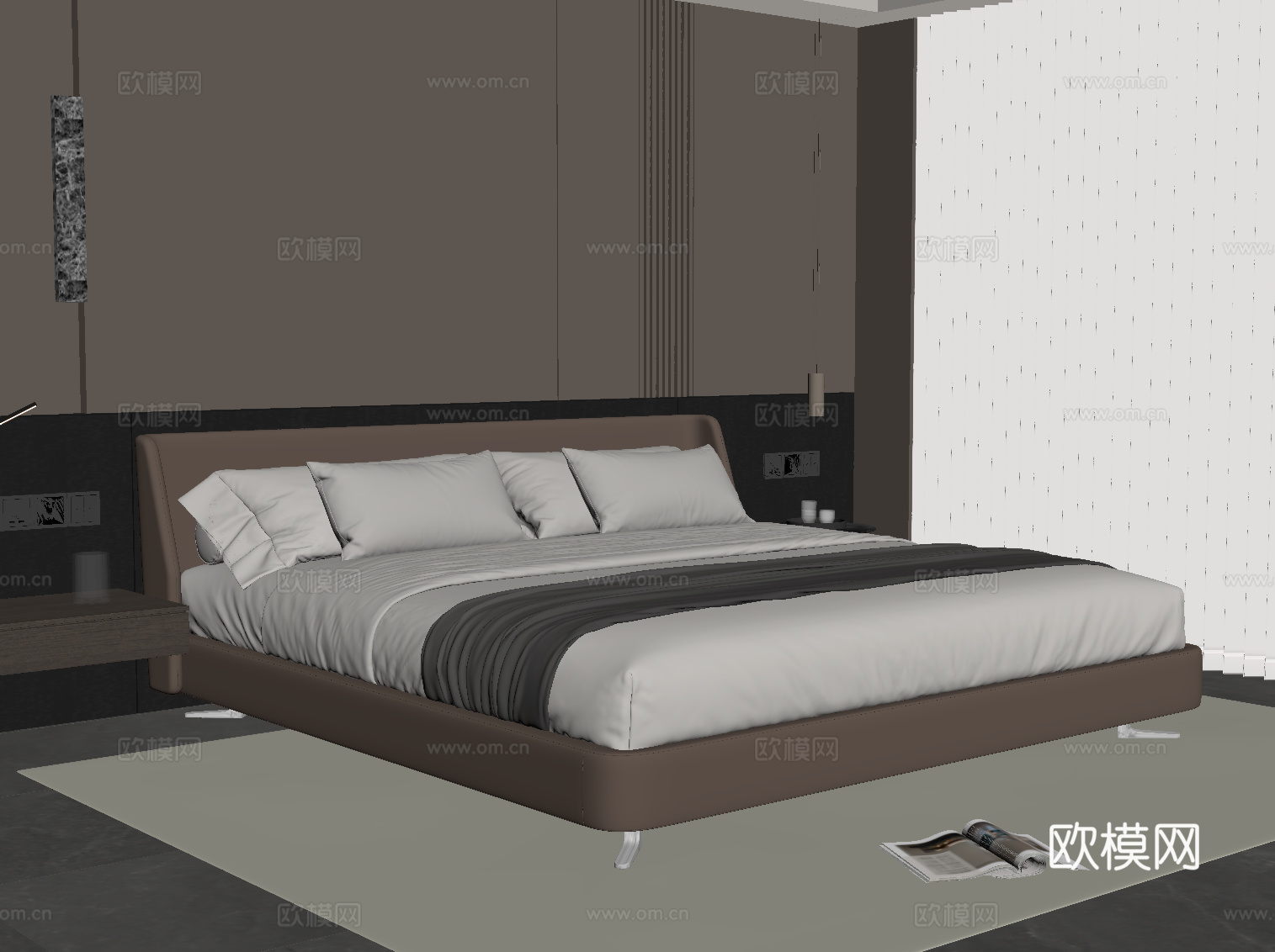 意式卧室su模型