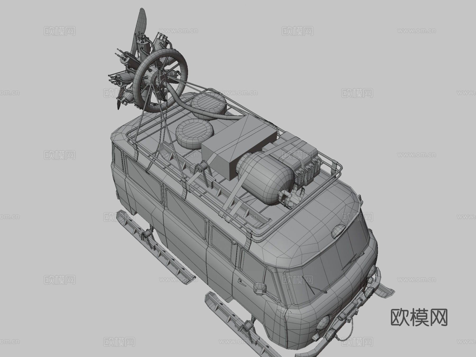 布昌卡雪地滑翔机3d模型下载（渲染图3）