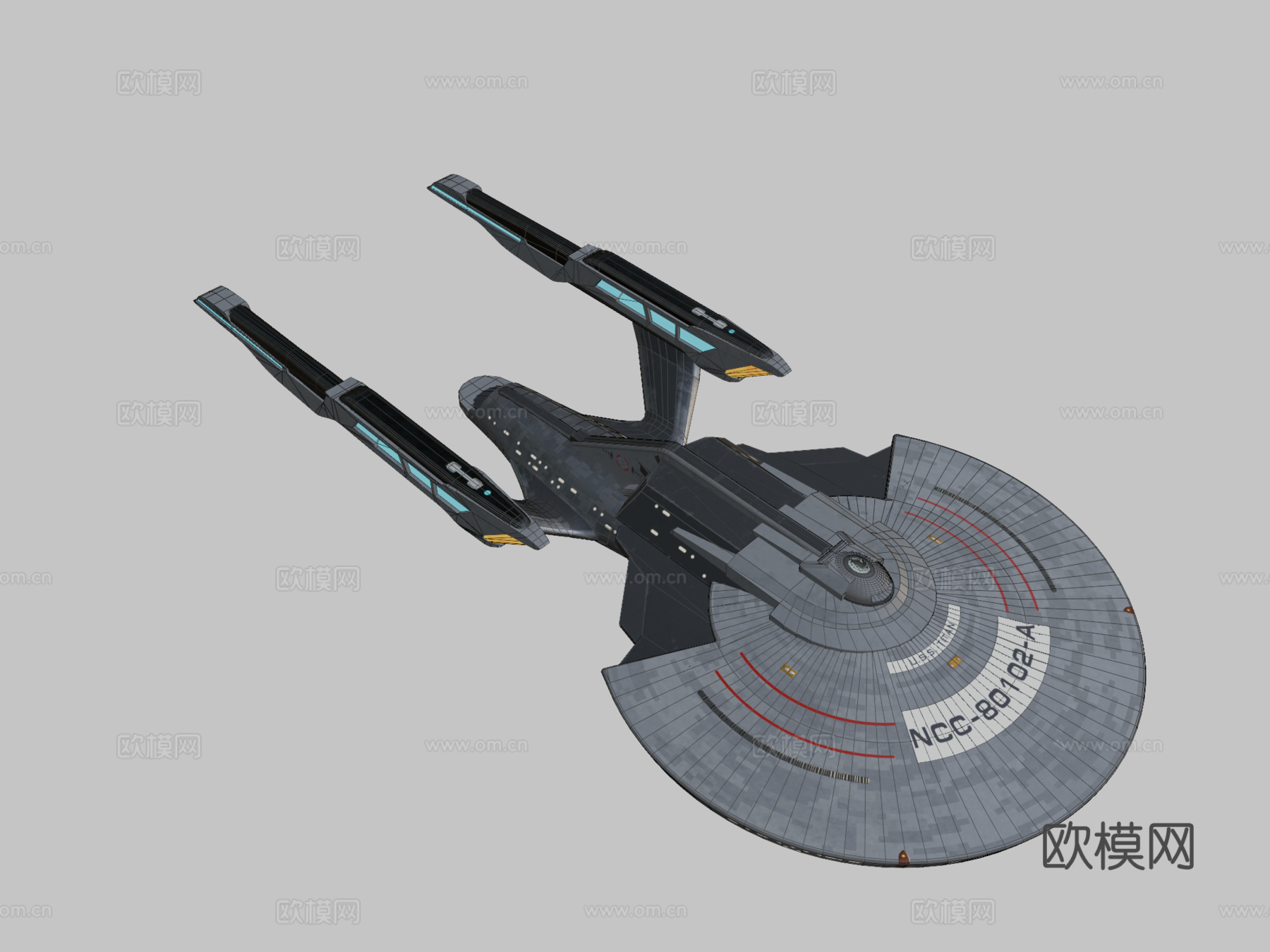 新宪法级(星际迷航-皮卡德)3d模型下载（渲染图2）