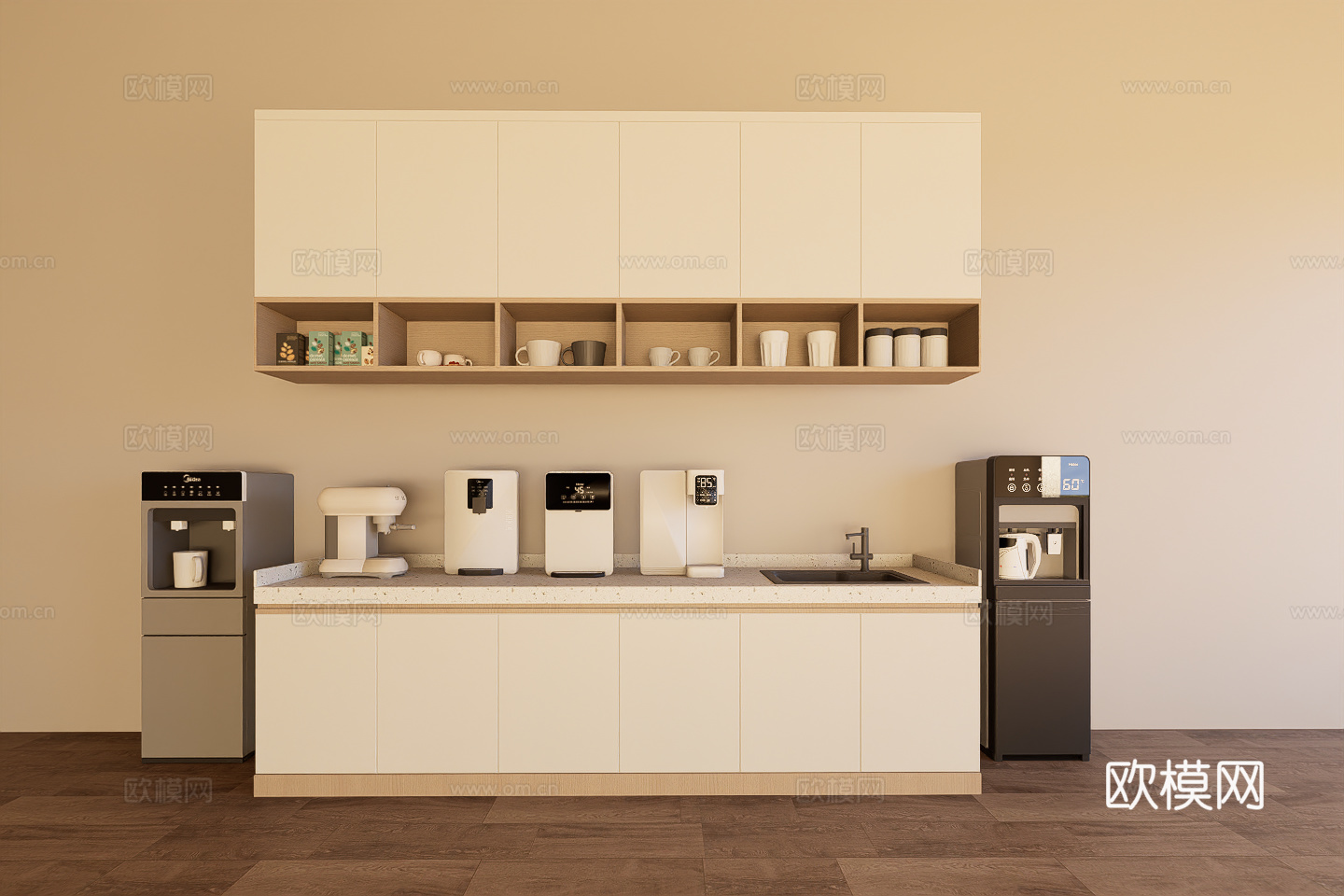 现代餐边柜su模型