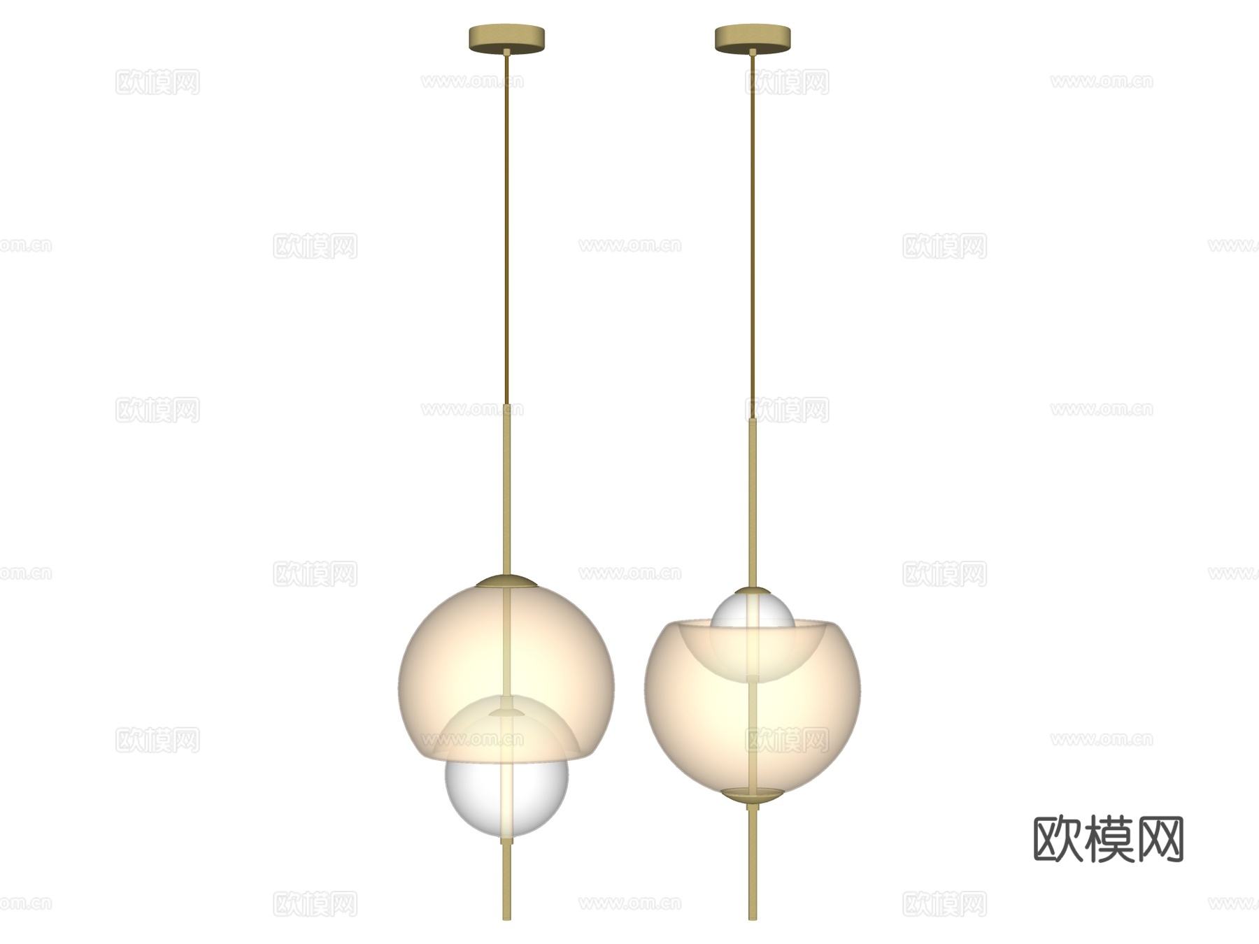 吊灯 床头吊灯 装饰吊灯 玻璃吊灯su模型