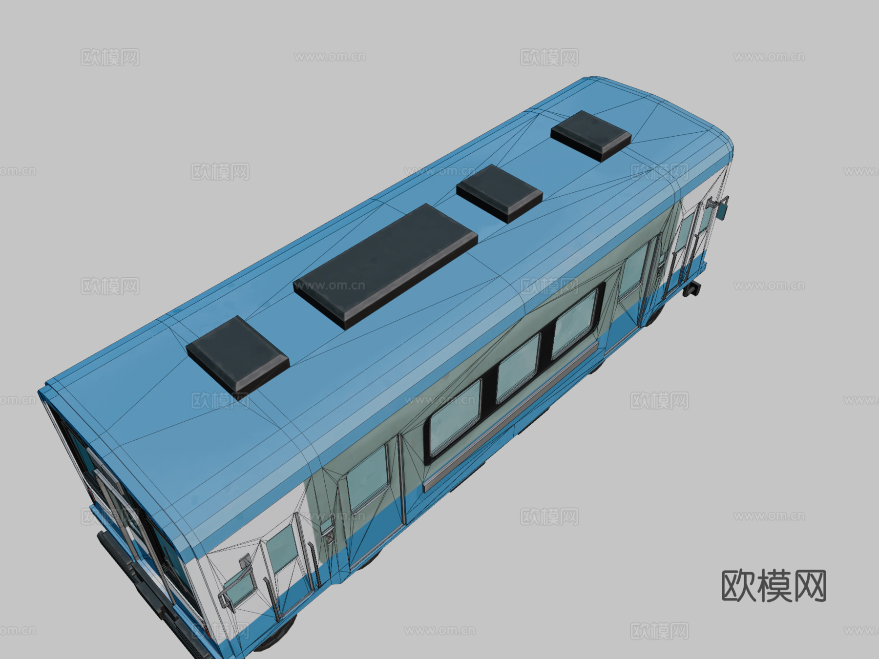 火车3d模型下载（渲染图2）