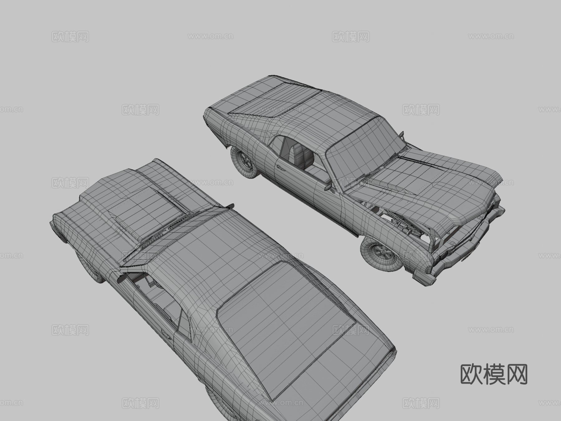 Velocirra Vortex肌肉车3d模型下载（渲染图3）