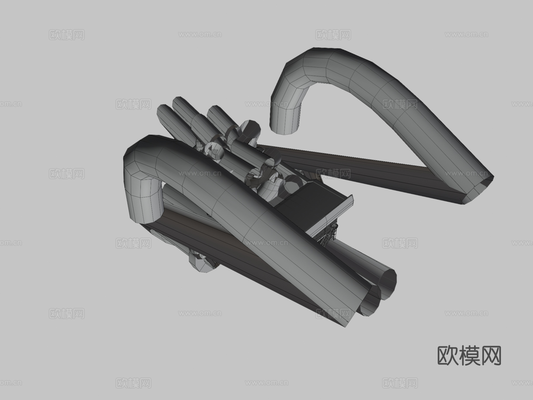 矿用自卸卡车3d模型下载（渲染图3）