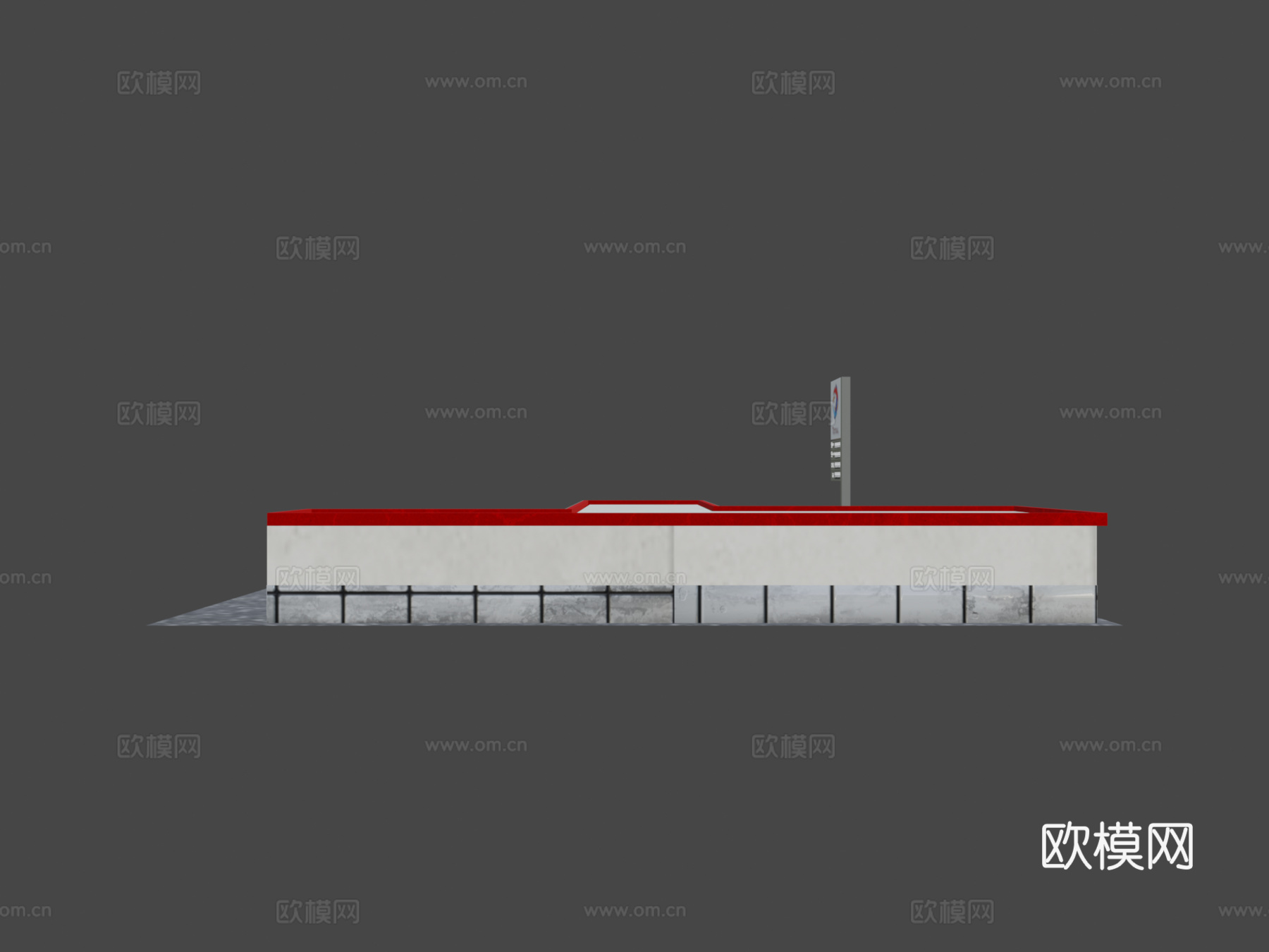加油站3d模型下载（渲染图5）