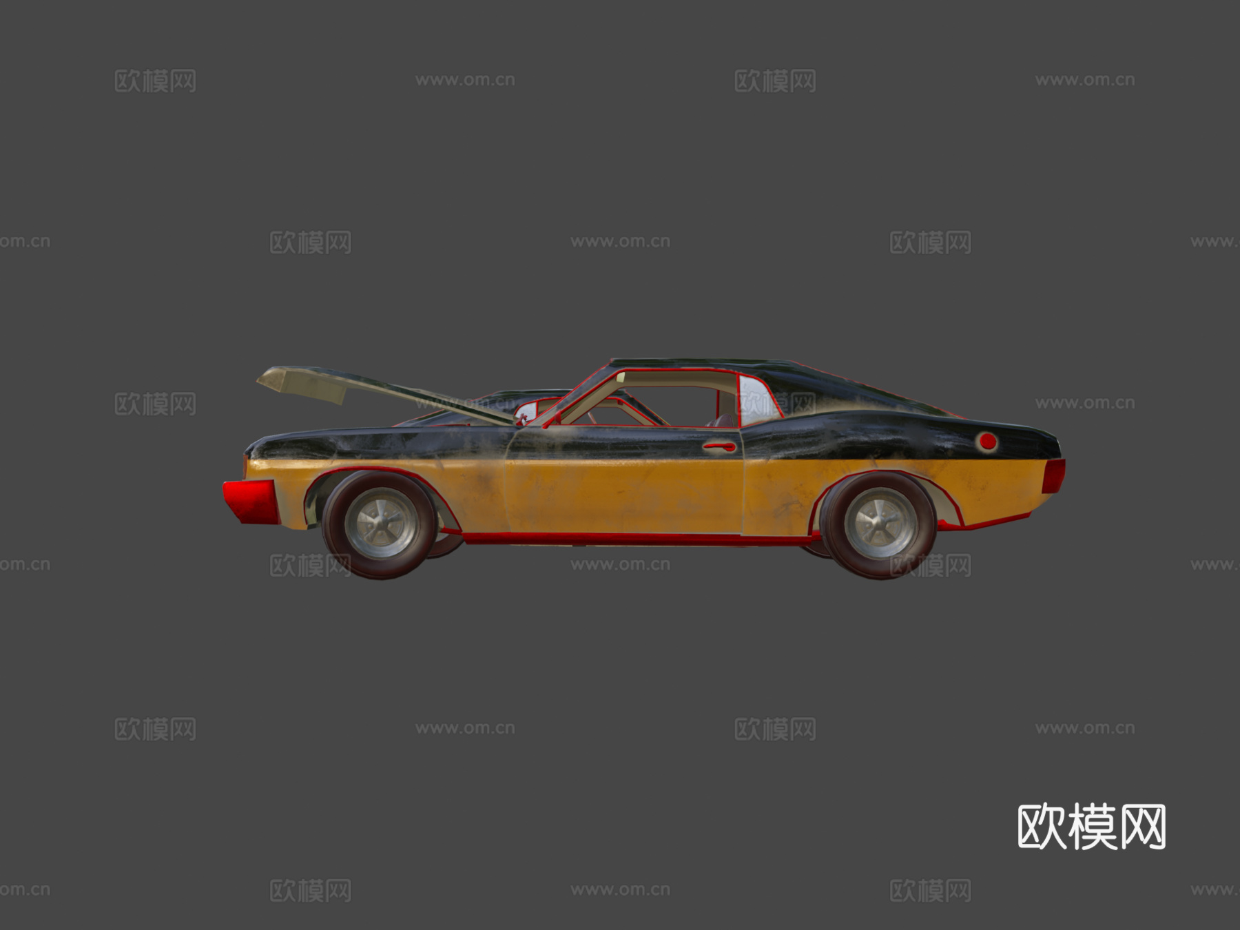 Velocirra Vortex肌肉车3d模型下载（渲染图6）