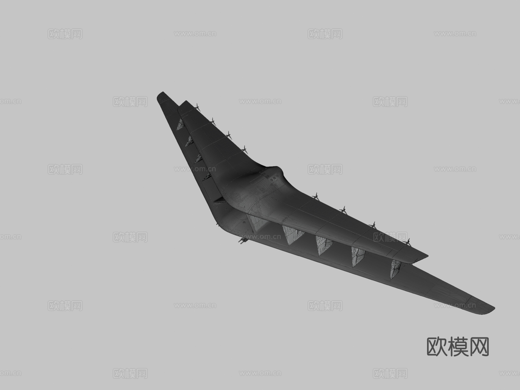 泪滴系外行星飞机3d模型下载（渲染图3）