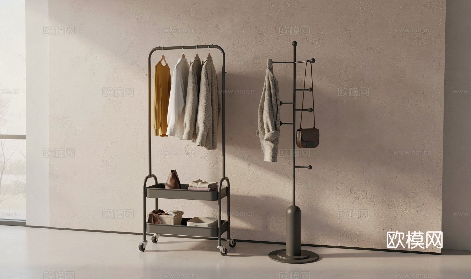 现代衣架 现代衣架su模型