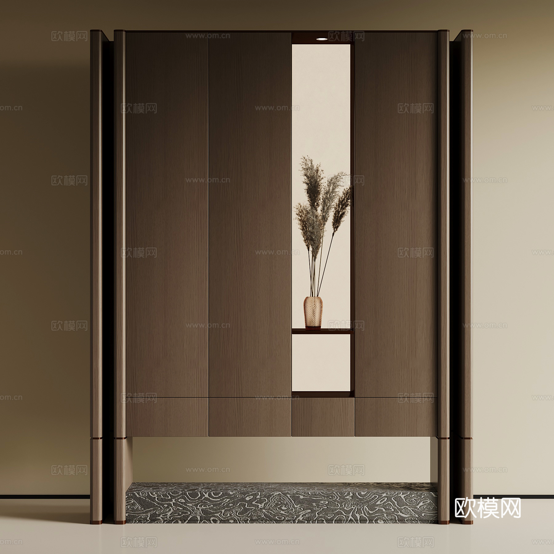 现代玄关柜 鞋柜su模型