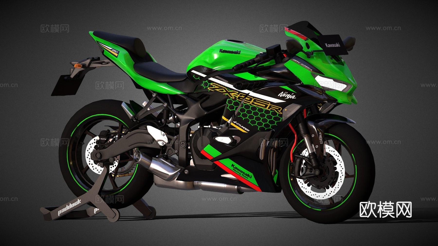 川崎忍者ZX25R3d模型下载（渲染图1）