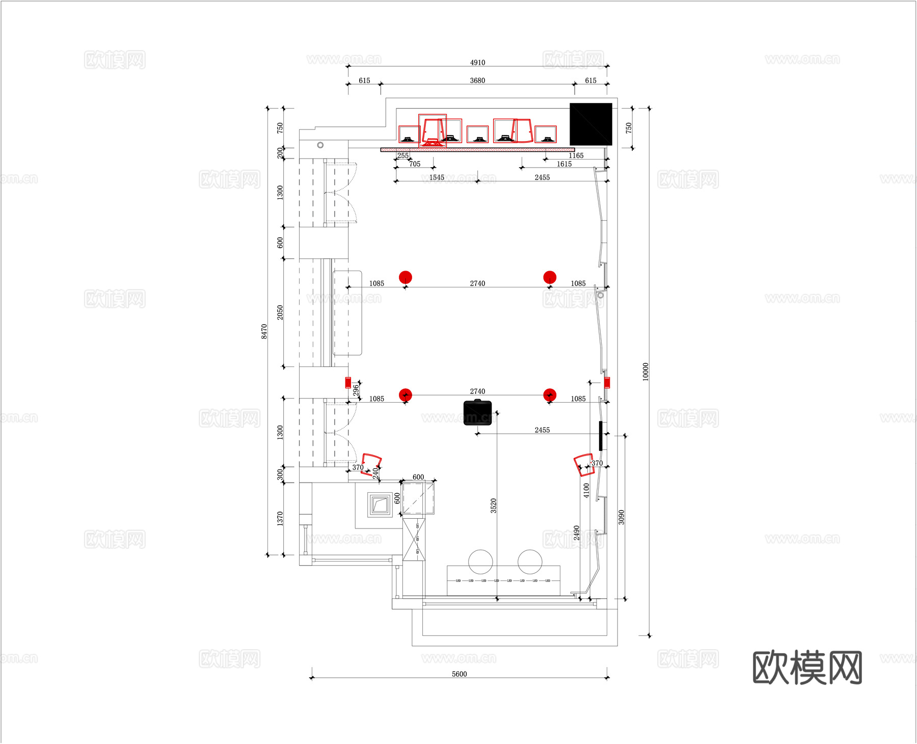 影音室音频设计图cad施工图