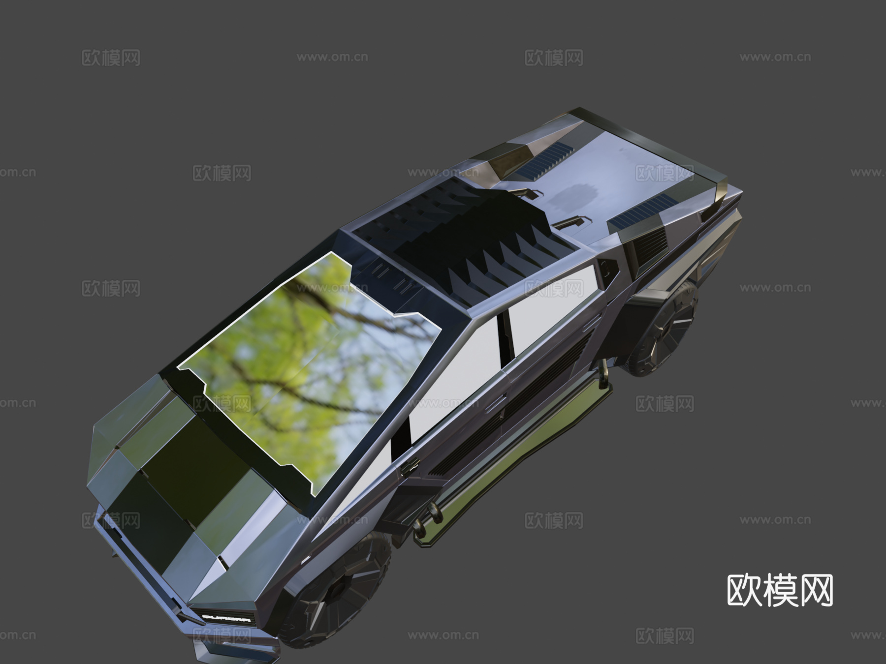 赛博朋克2077-Quadra赛博卡车3d模型下载（渲染图8）