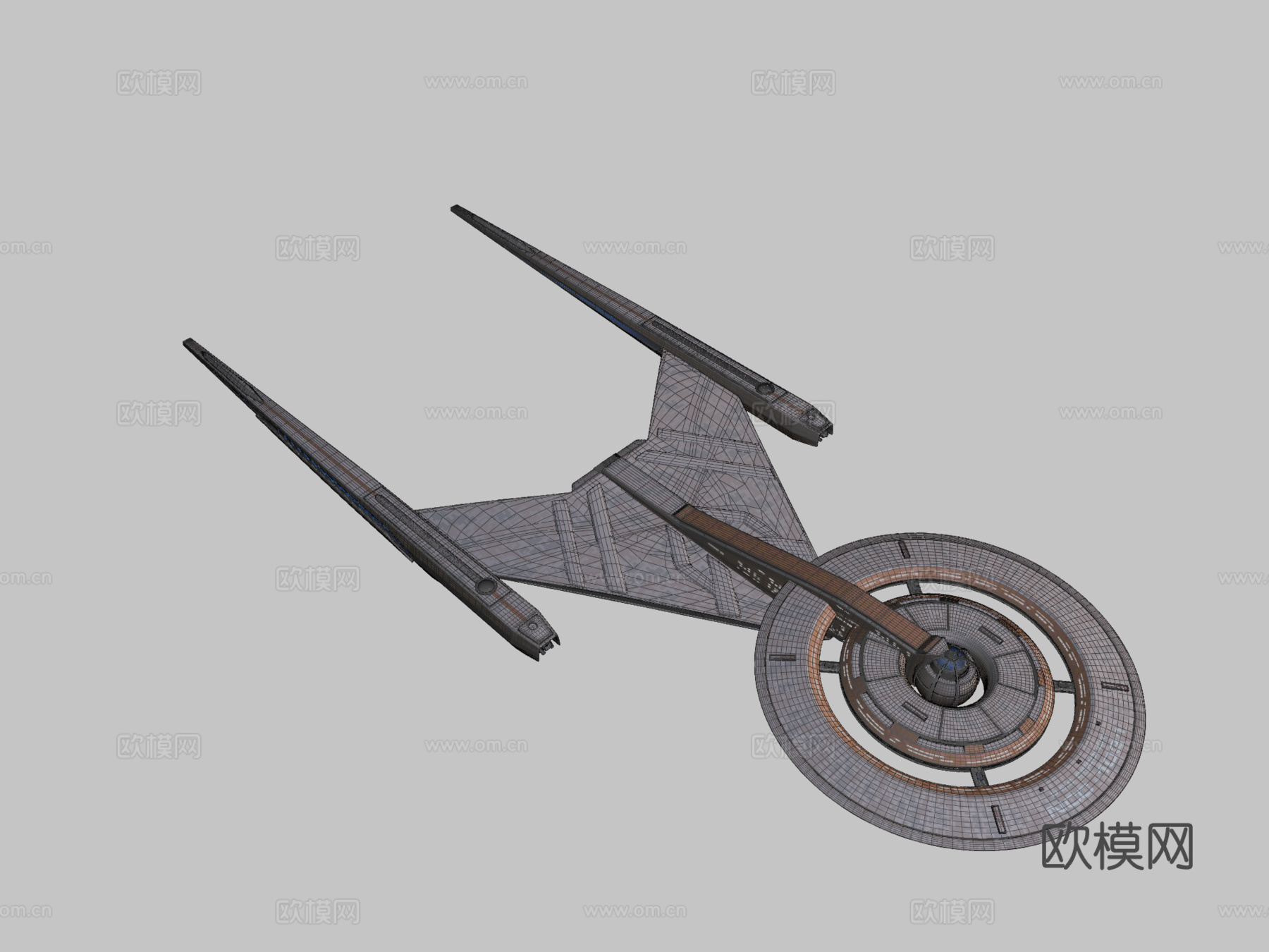 USS 发现号3d模型下载（渲染图2）