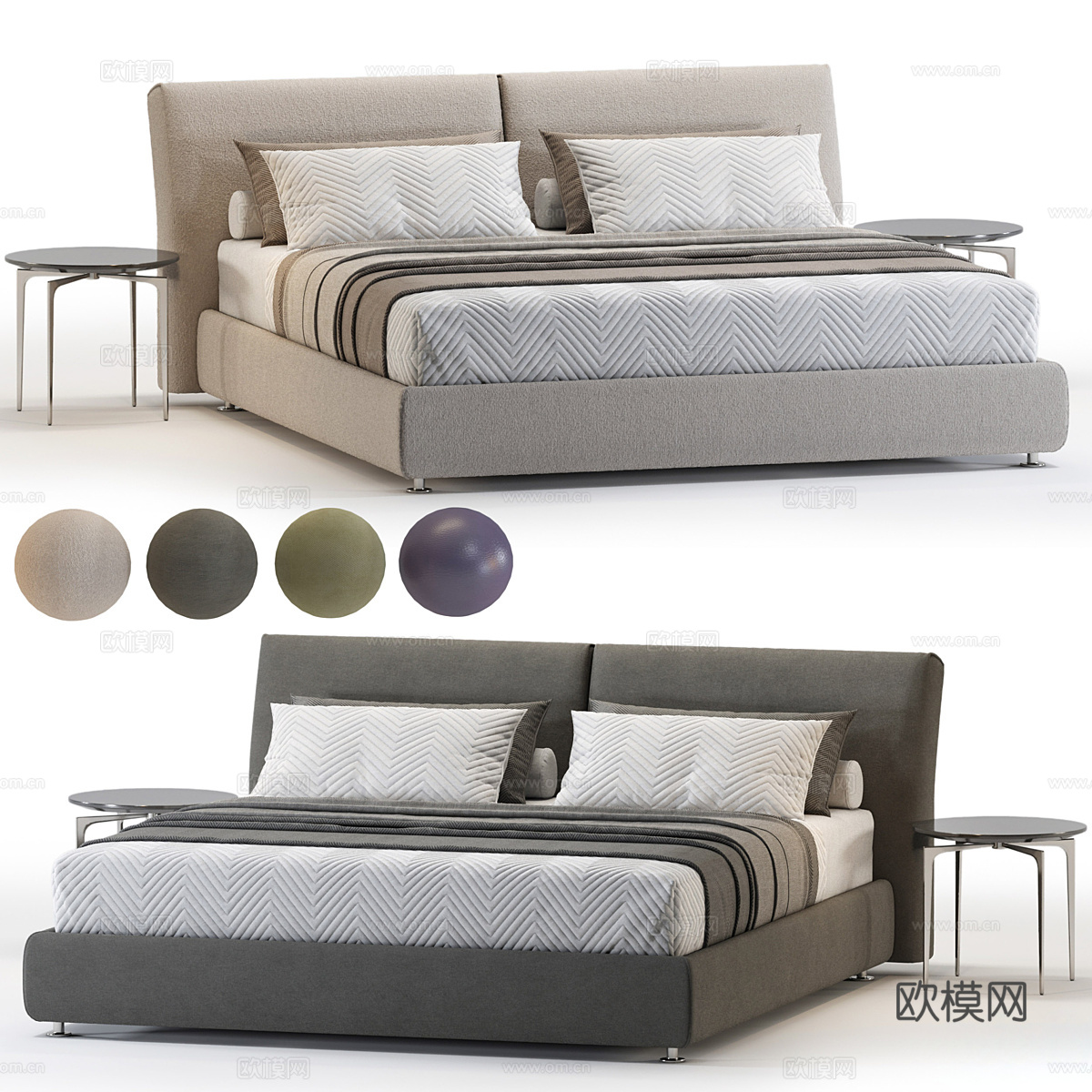 床边沙发3d模型下载