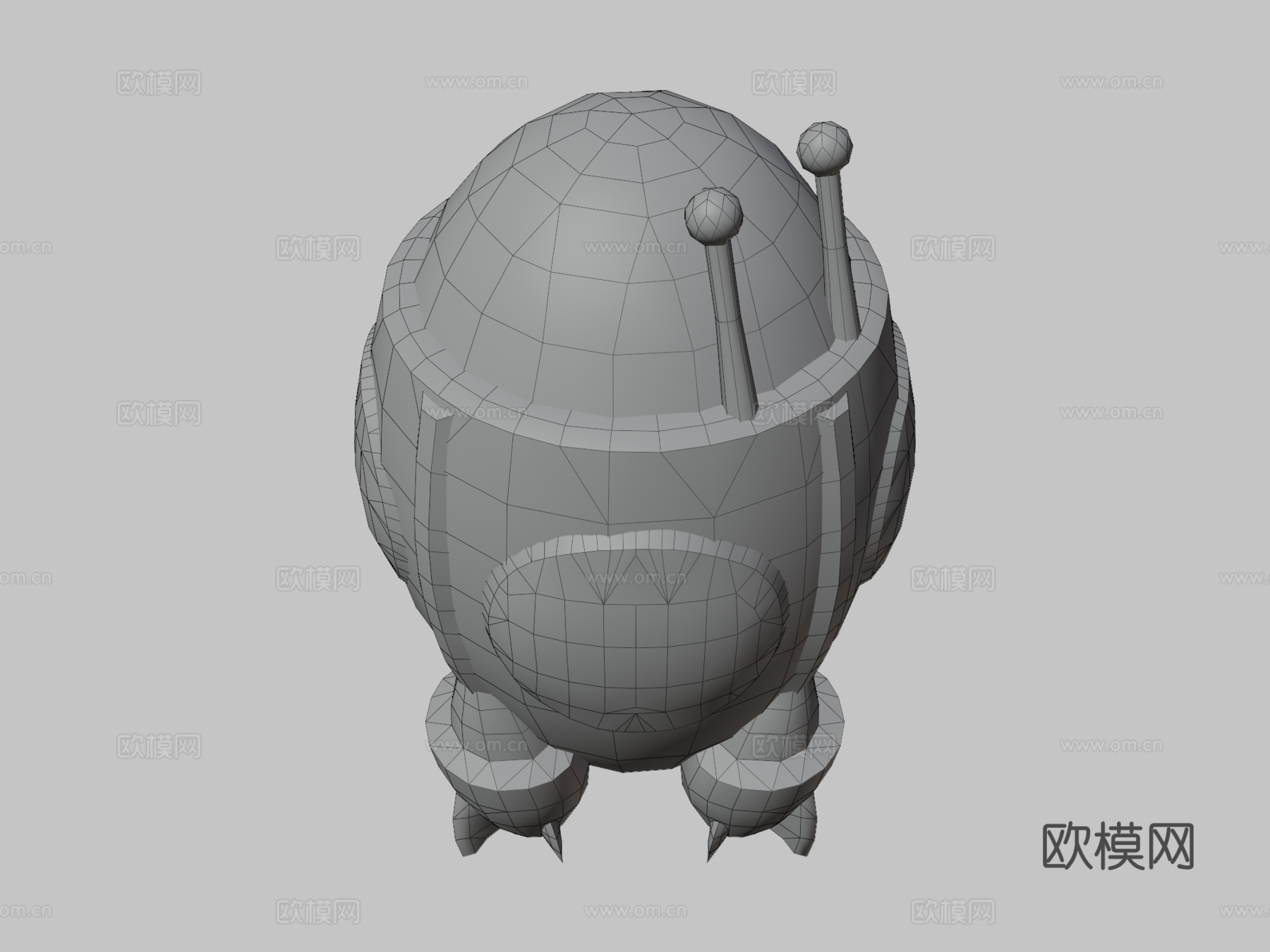 D胶囊火箭（卡通）3d模型下载（渲染图3）