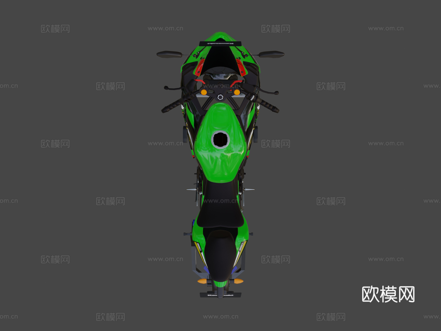川崎忍者ZX25R3d模型下载（渲染图6）