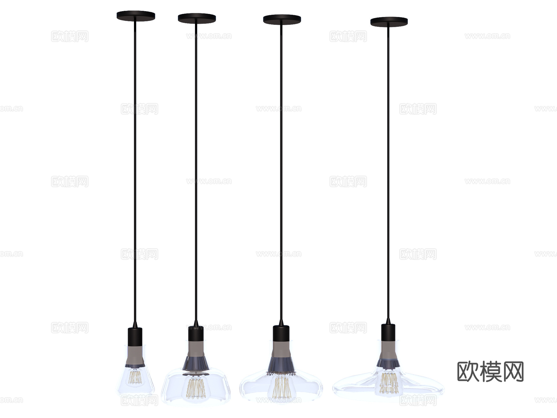 吊灯 床头吊灯 装饰吊灯 玻璃吊灯su模型