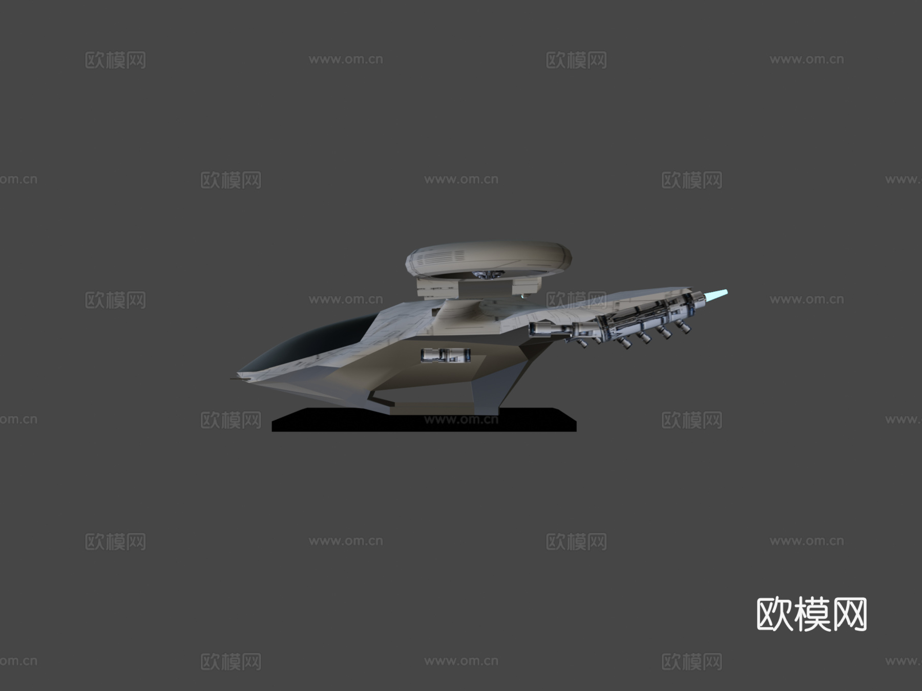 直升机太空船3d模型下载（渲染图6）