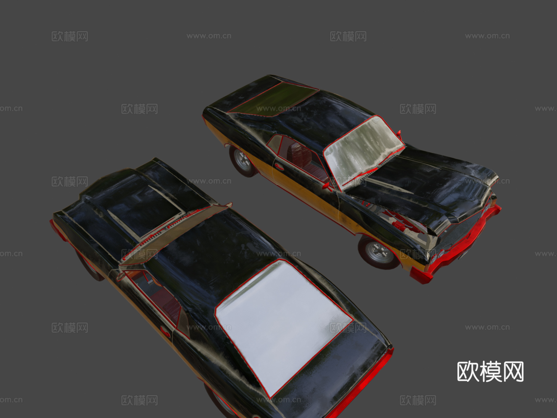 Velocirra Vortex肌肉车3d模型下载（渲染图8）