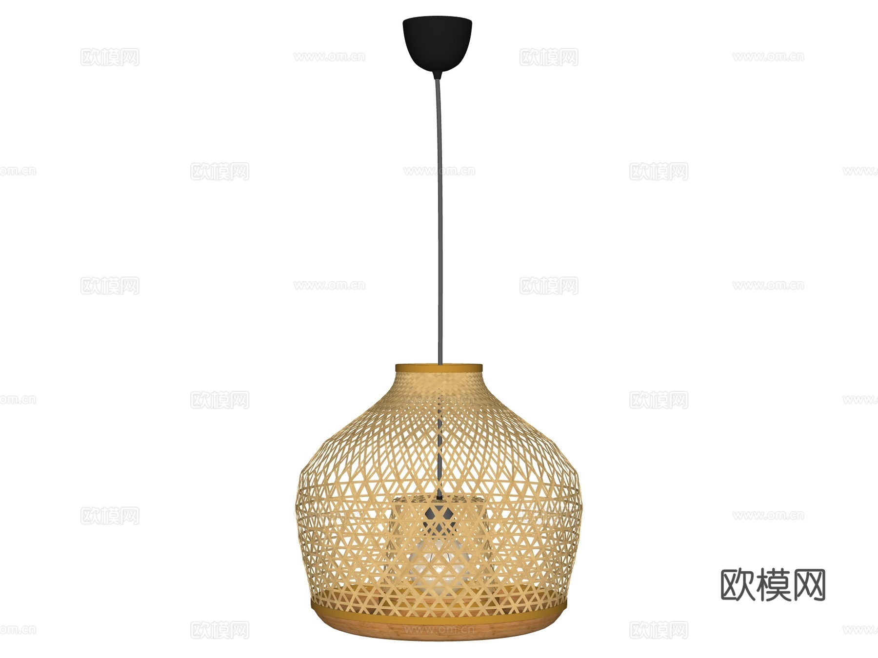 吊灯 床头吊灯 装饰吊灯 藤编吊灯 竹编吊灯su模型