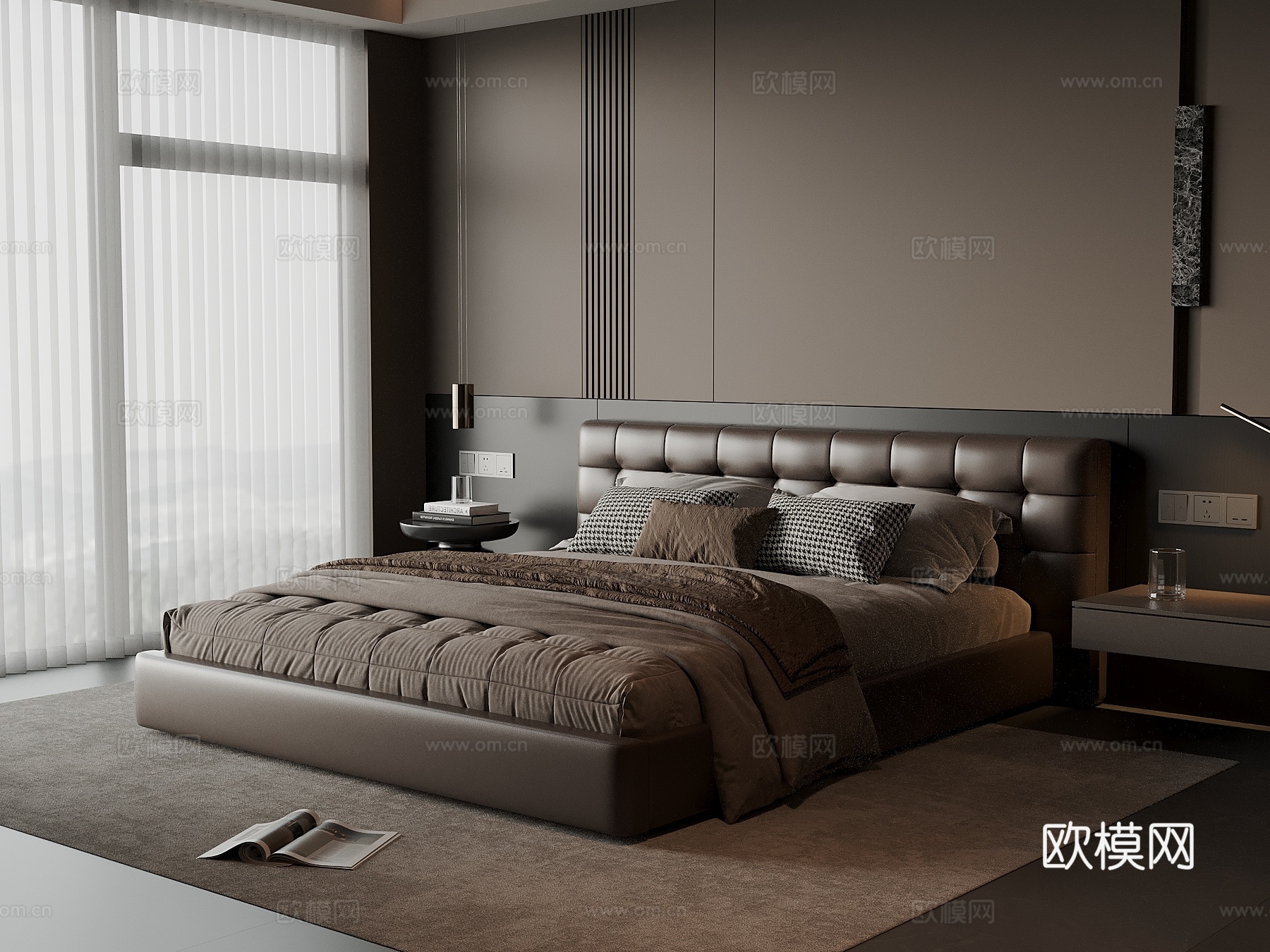 意式卧室su模型