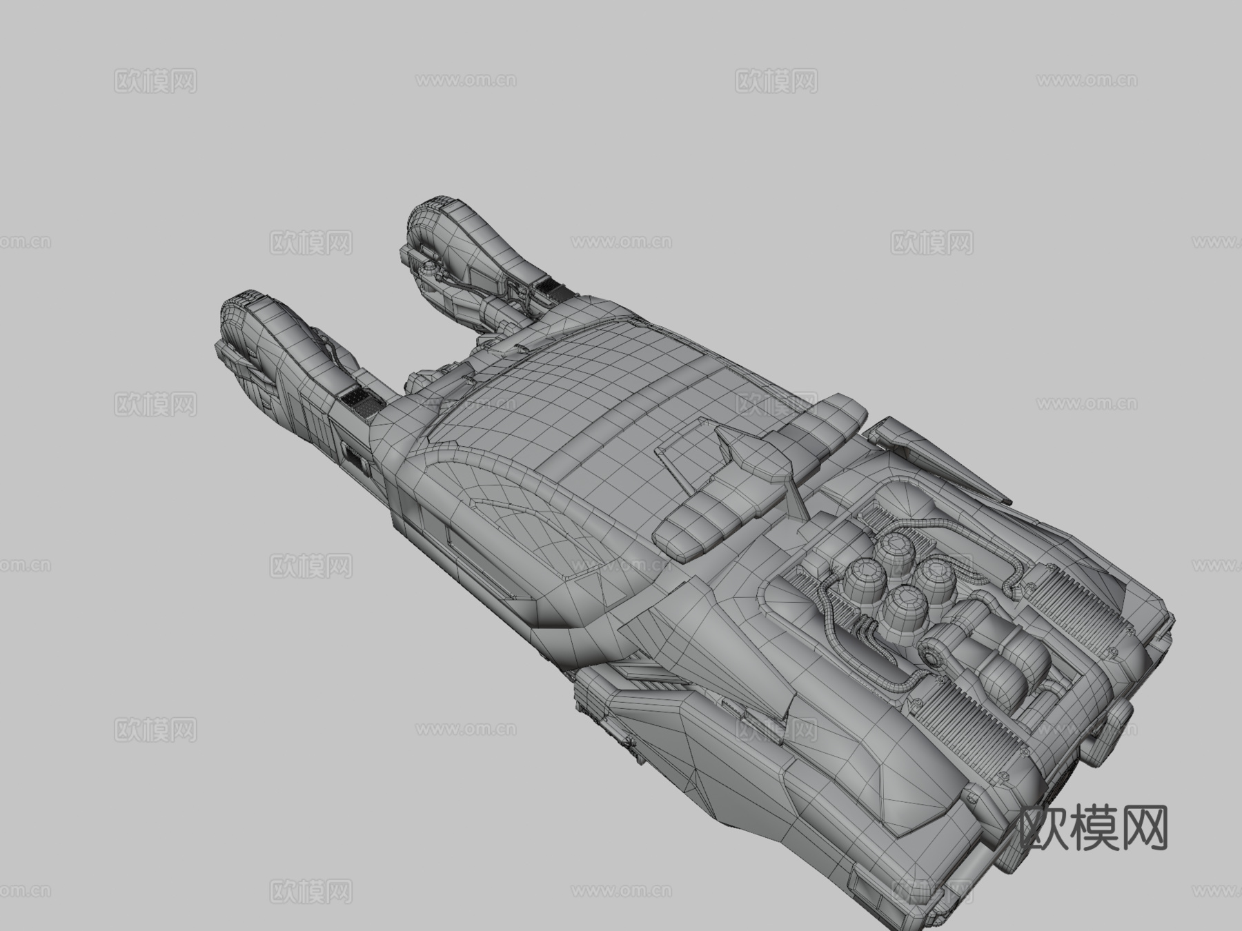 银翼杀手警察飞旋车3d模型下载（渲染图4）