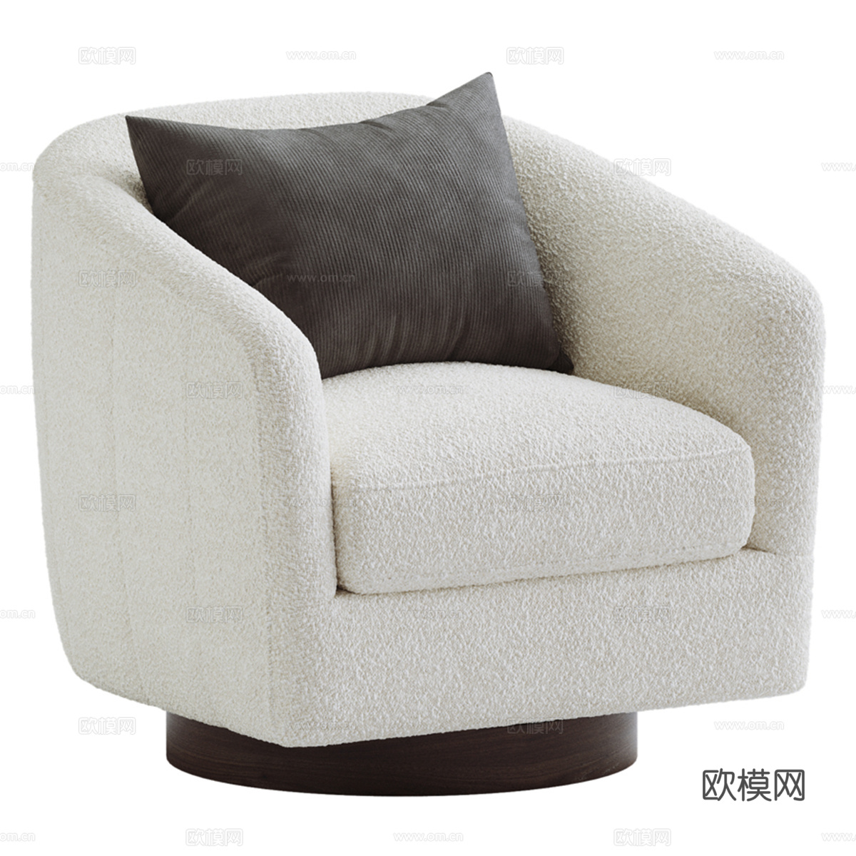 现代单椅3d模型下载（渲染图2）