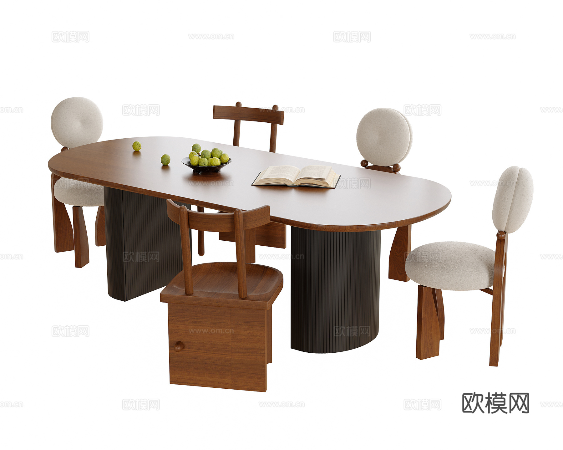 现代餐桌椅 餐椅3d模型下载