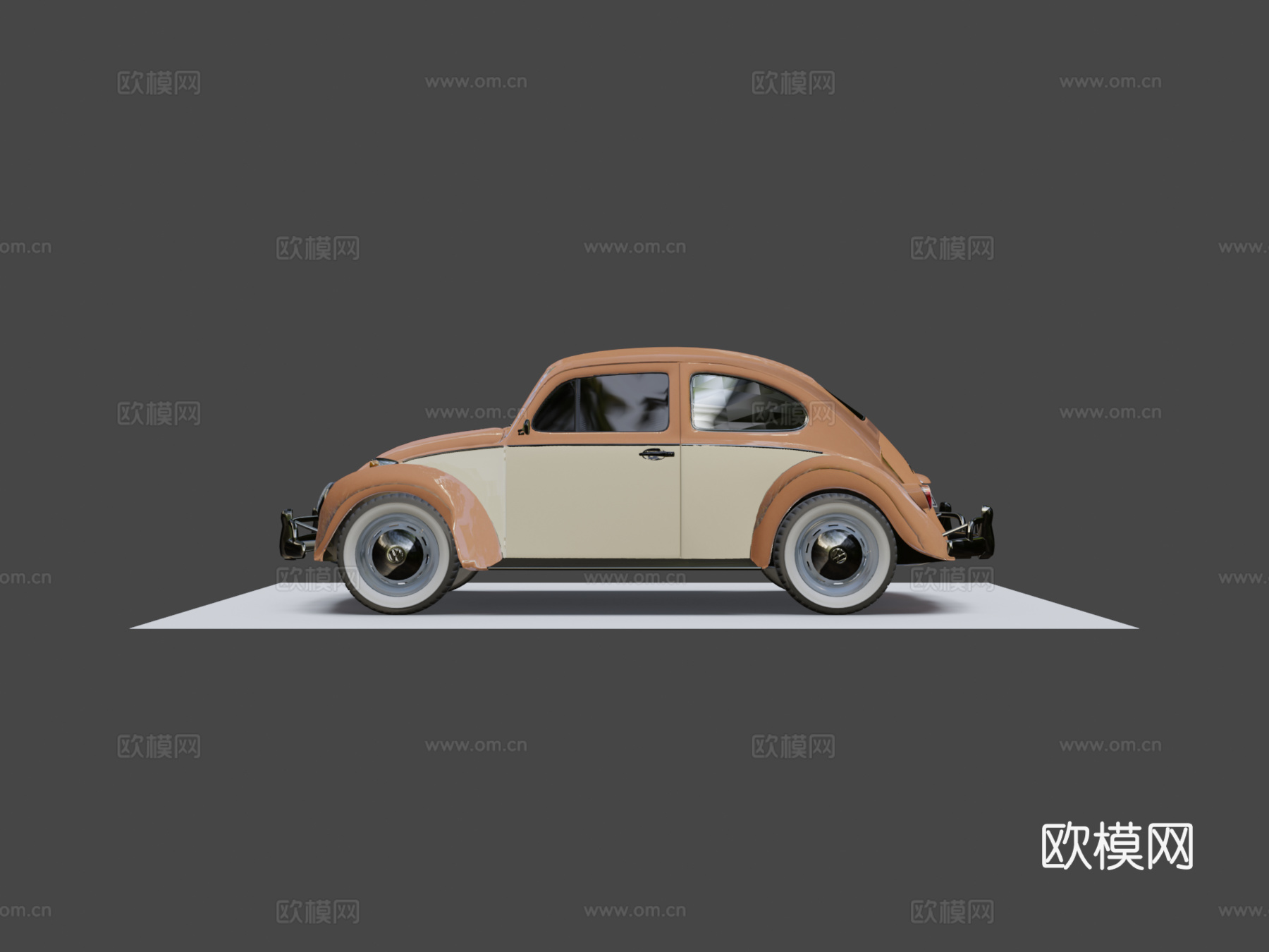 甲壳虫1969-福斯卡3d模型下载（渲染图6）