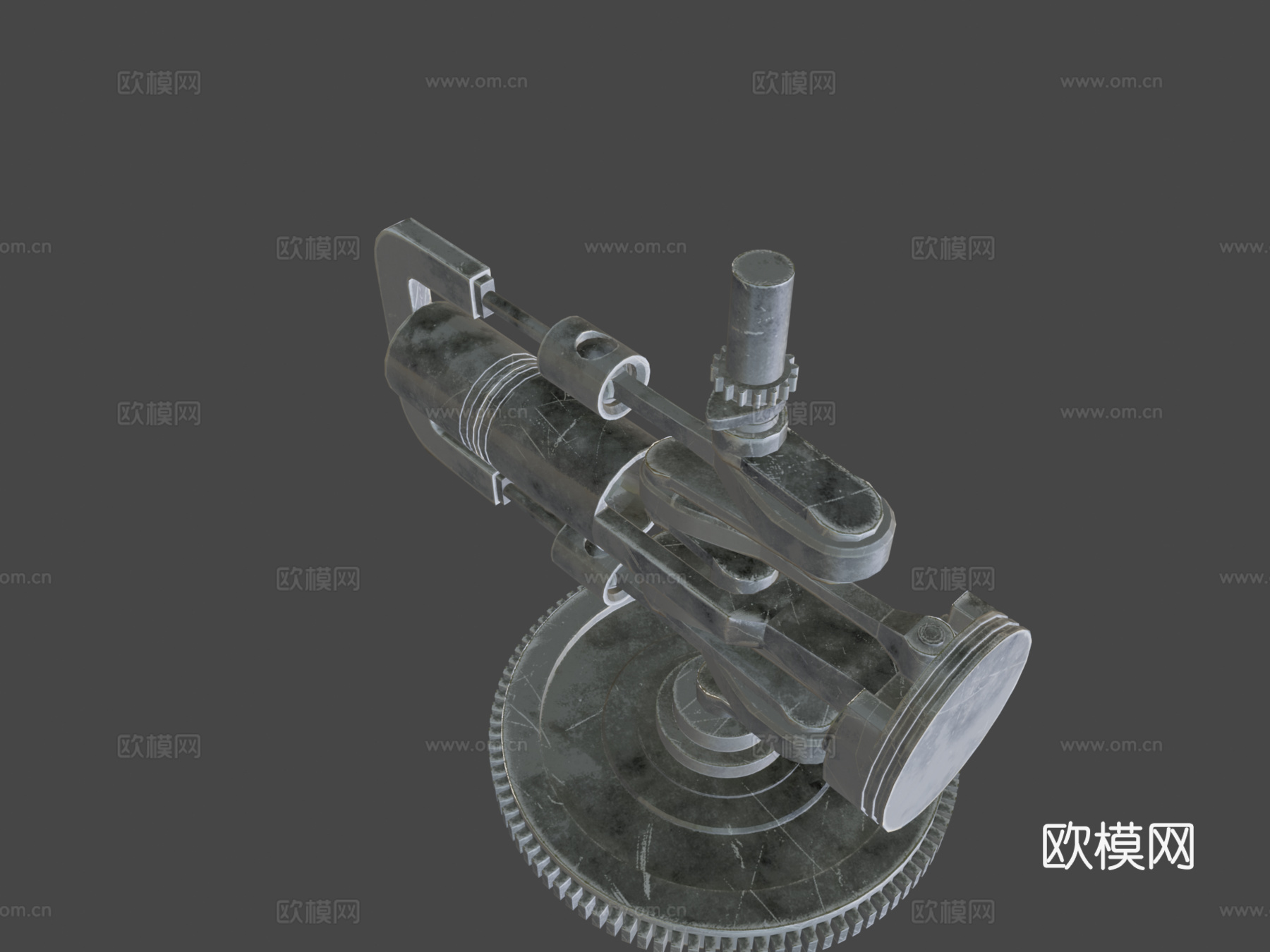 动画 发动机气缸3d模型下载（渲染图1）