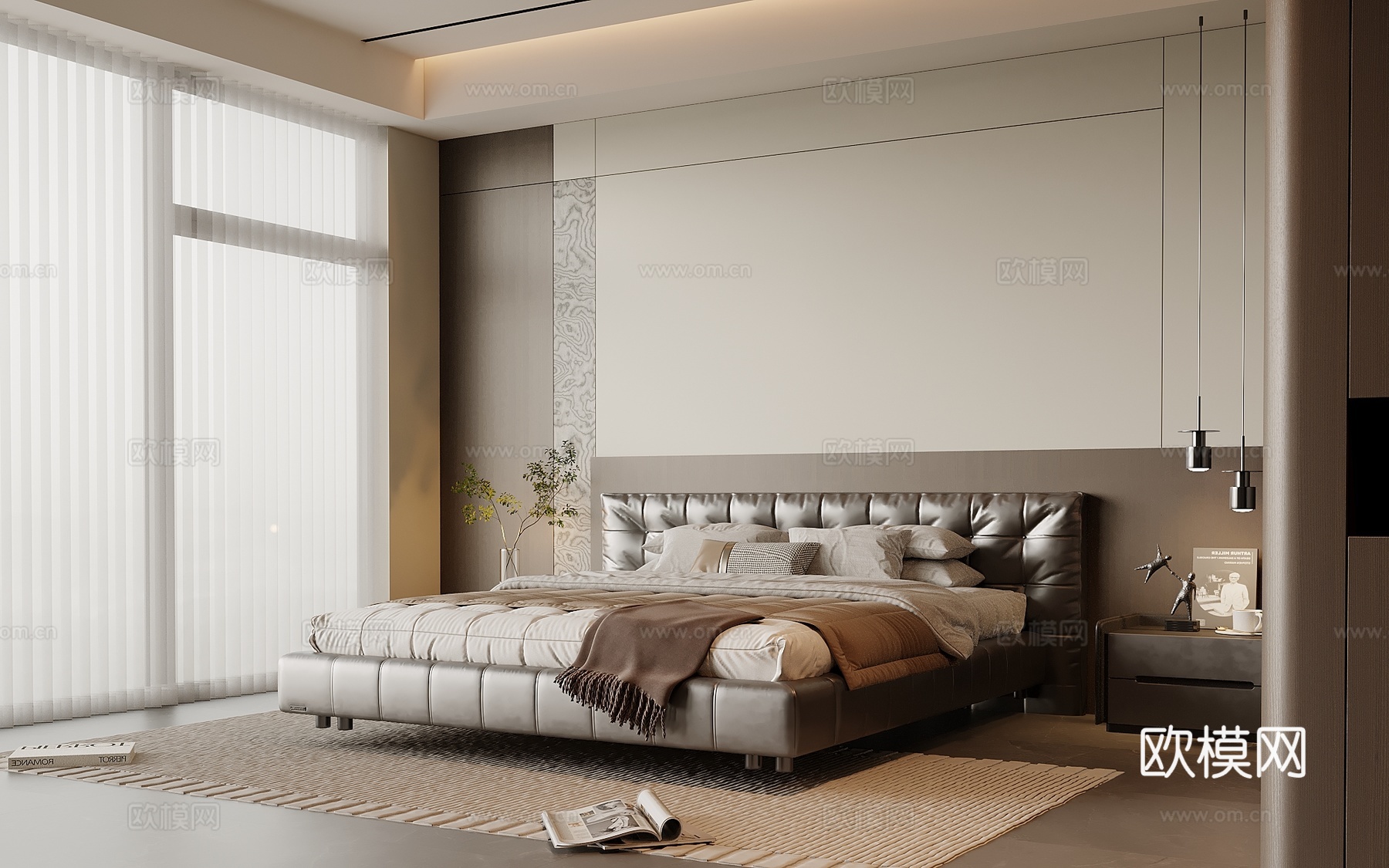 意式卧室su模型