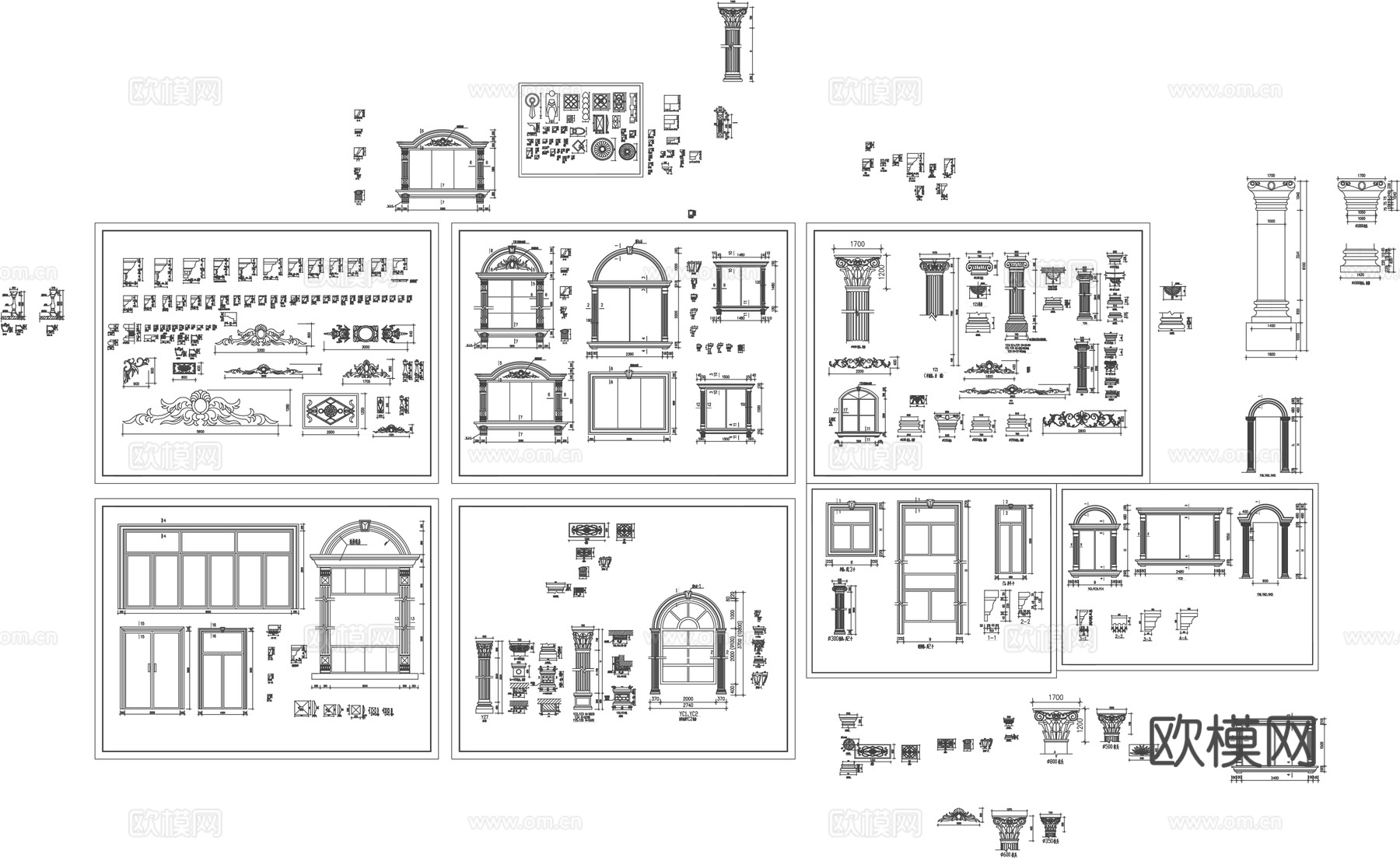 欧式图库cad施工图