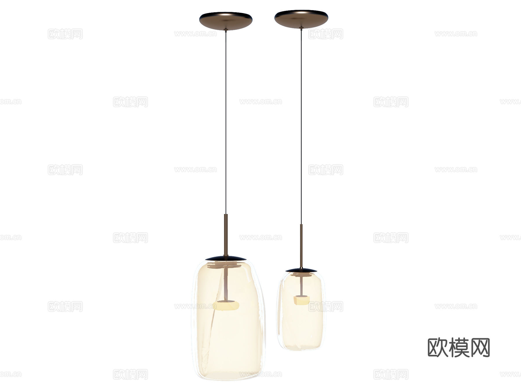 吊灯 床头吊灯 装饰吊灯 玻璃吊灯su模型