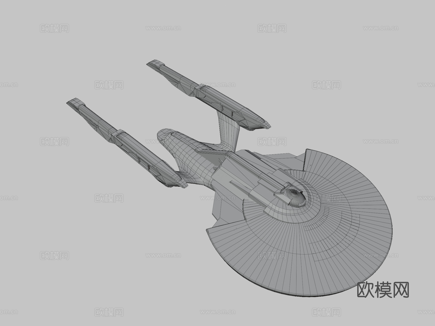 新宪法级(星际迷航-皮卡德)3d模型下载（渲染图3）