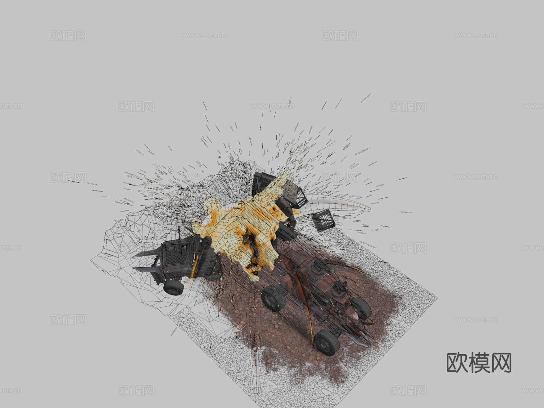 交叉火力-狂猎3d模型下载（渲染图2）