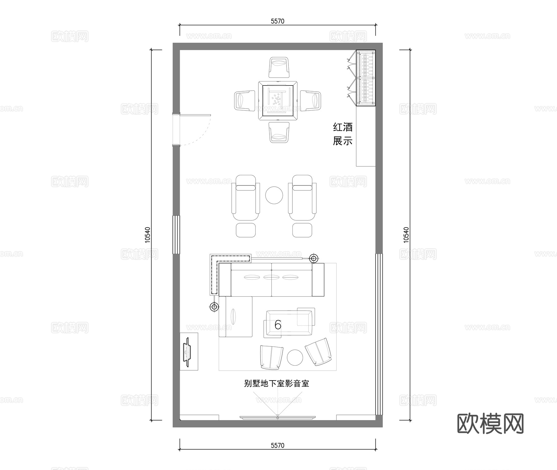 影音室平面布置图cad施工图cad施工图