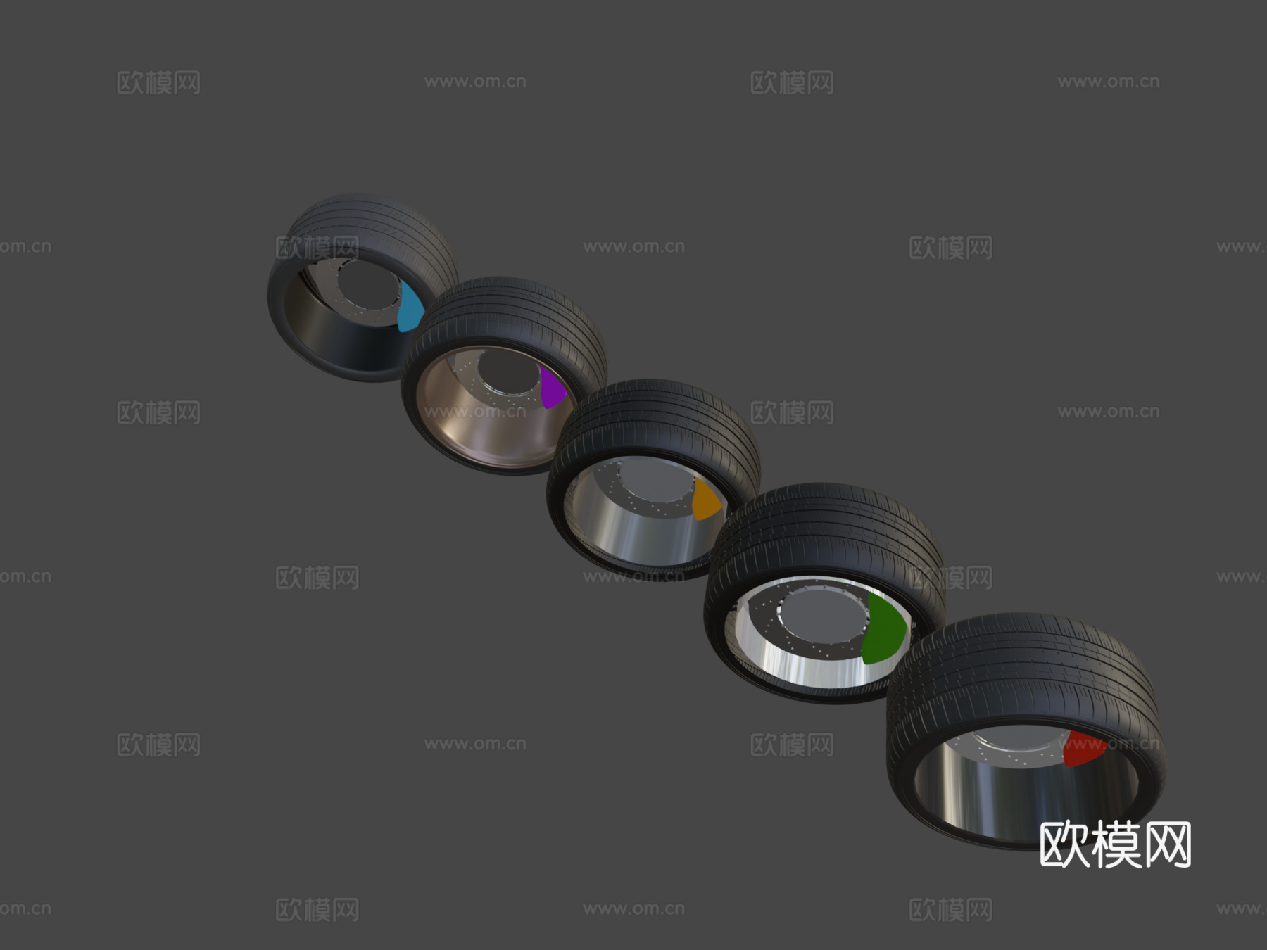 个车轮运动用于调校汽车3d模型下载（渲染图1）