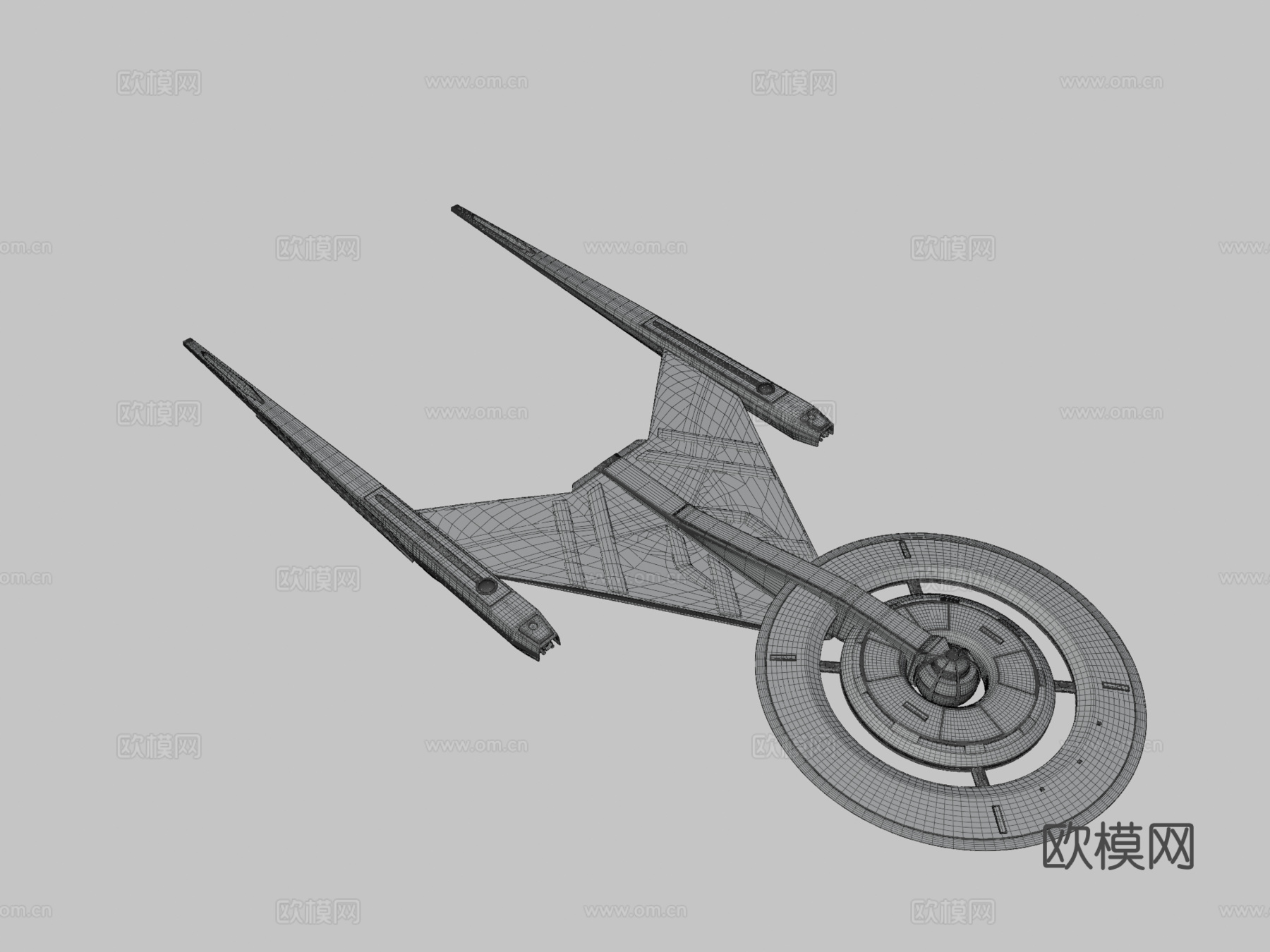 USS 发现号3d模型下载（渲染图3）