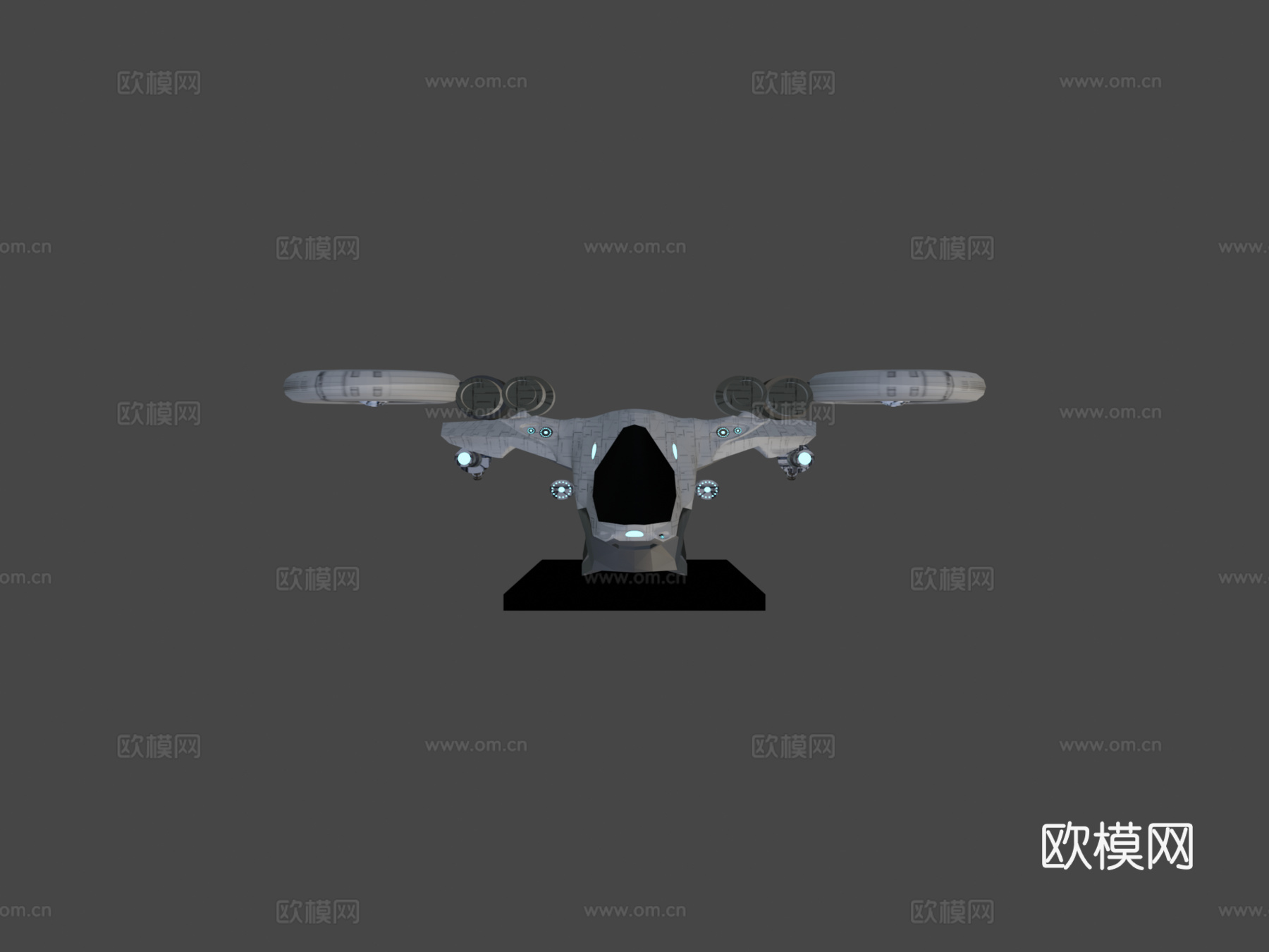 直升机太空船3d模型下载（渲染图5）