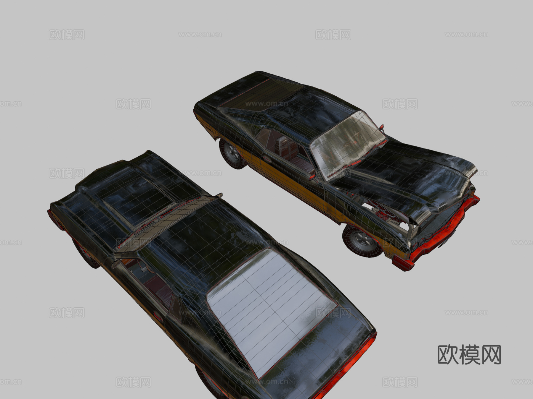 Velocirra Vortex肌肉车3d模型下载（渲染图2）