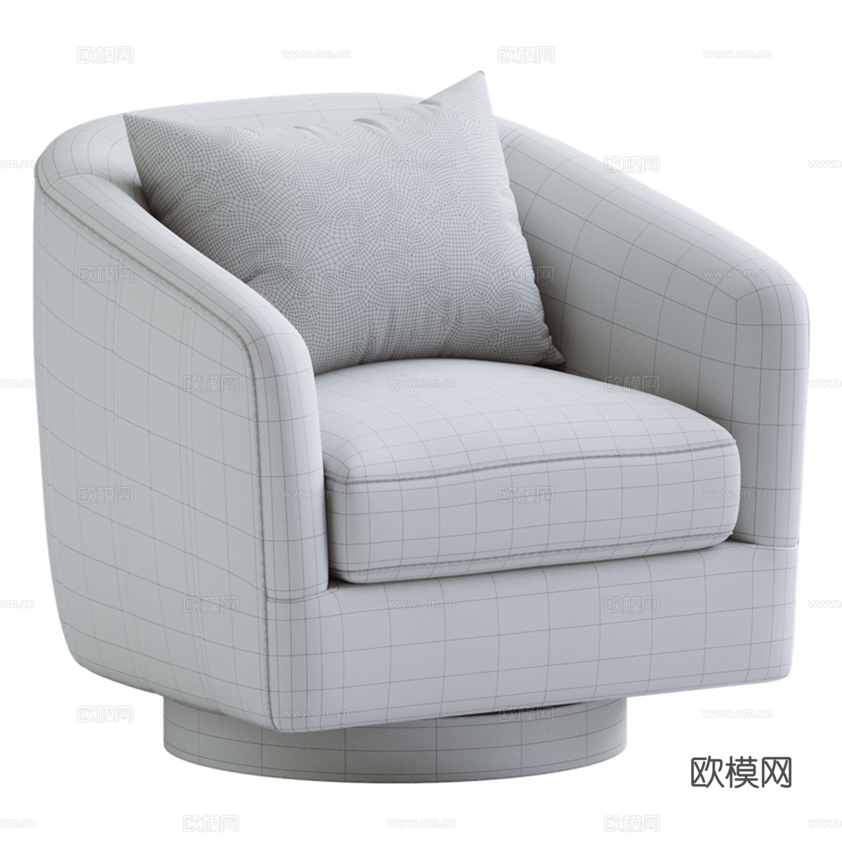 现代单椅3d模型下载（渲染图7）