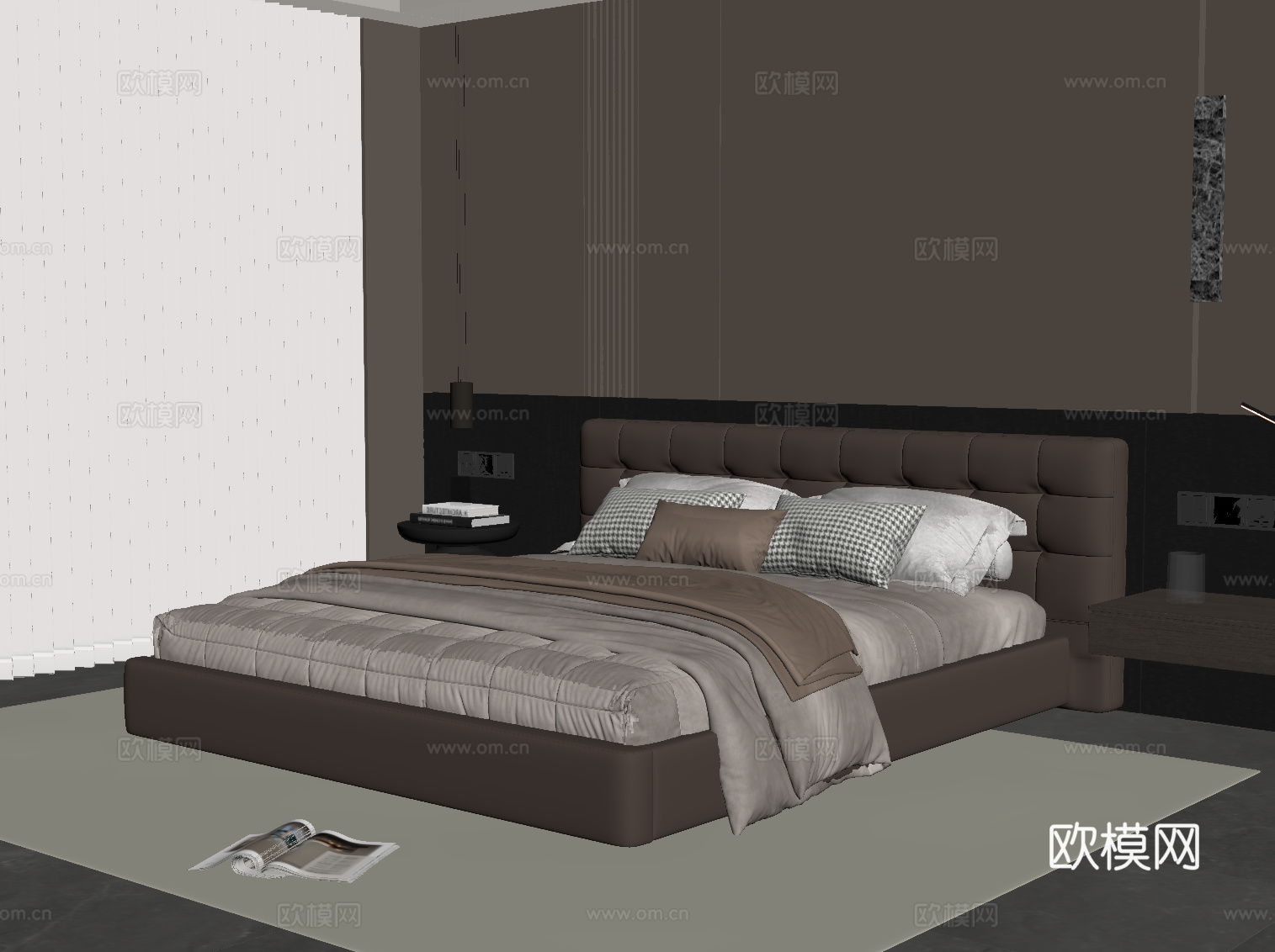 意式卧室su模型