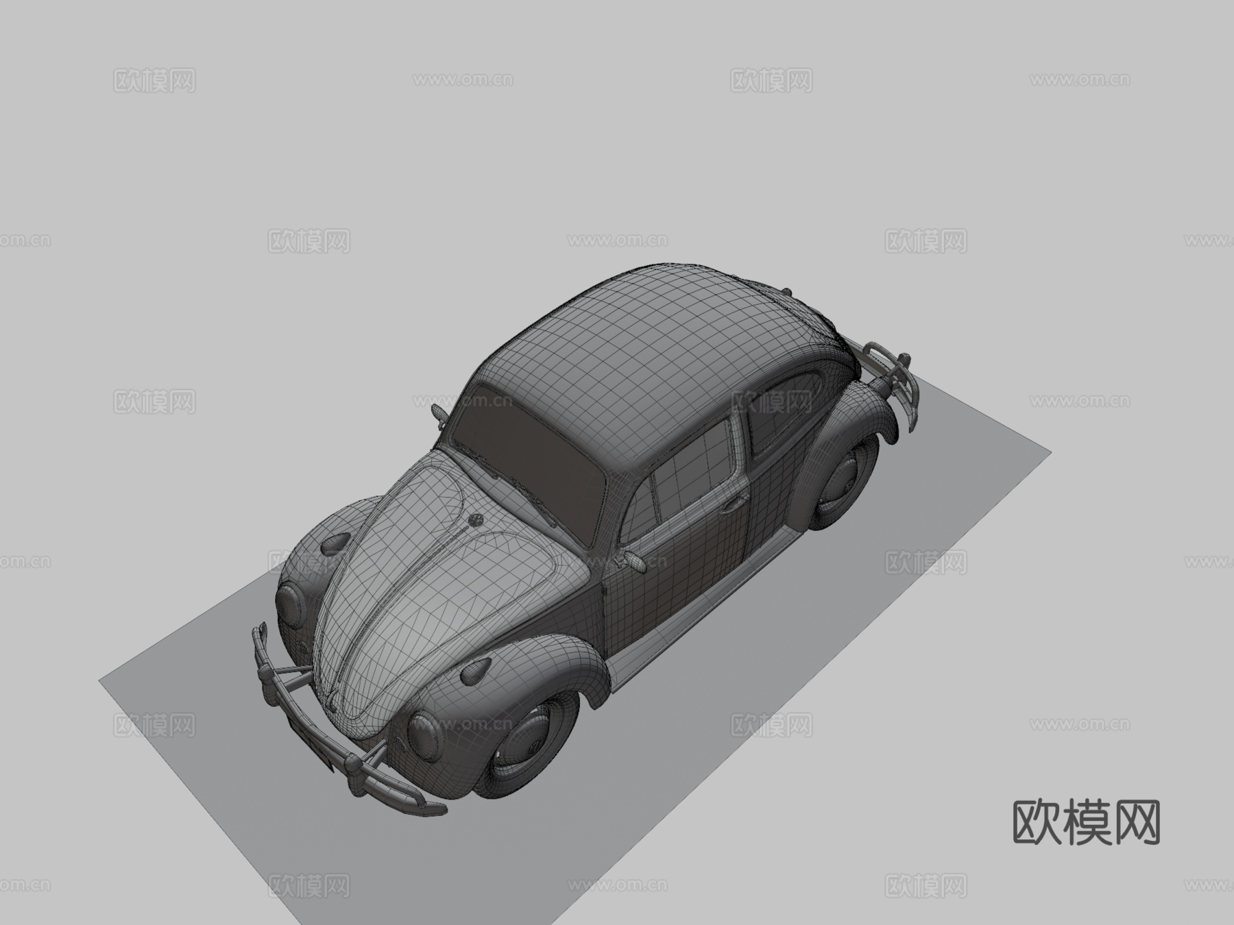 甲壳虫1969-福斯卡3d模型下载（渲染图3）