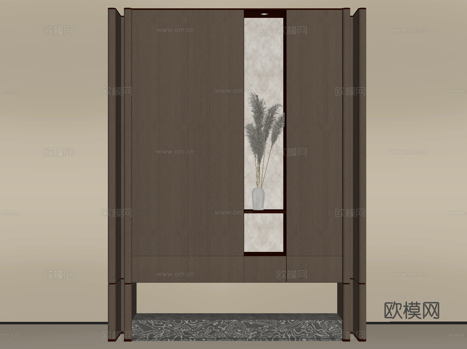 现代玄关柜 鞋柜su模型