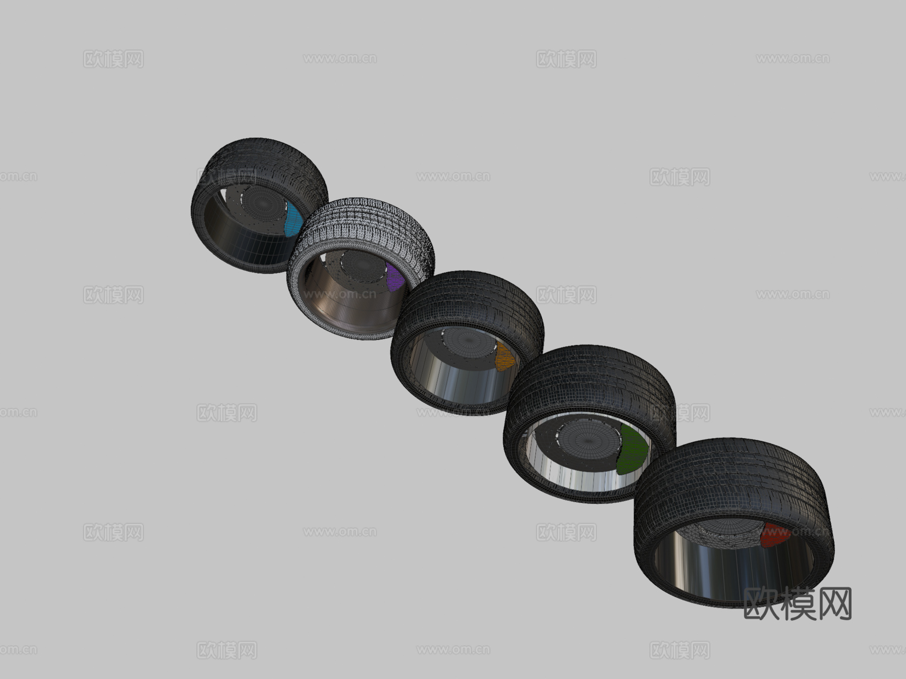 个车轮运动用于调校汽车3d模型下载（渲染图2）