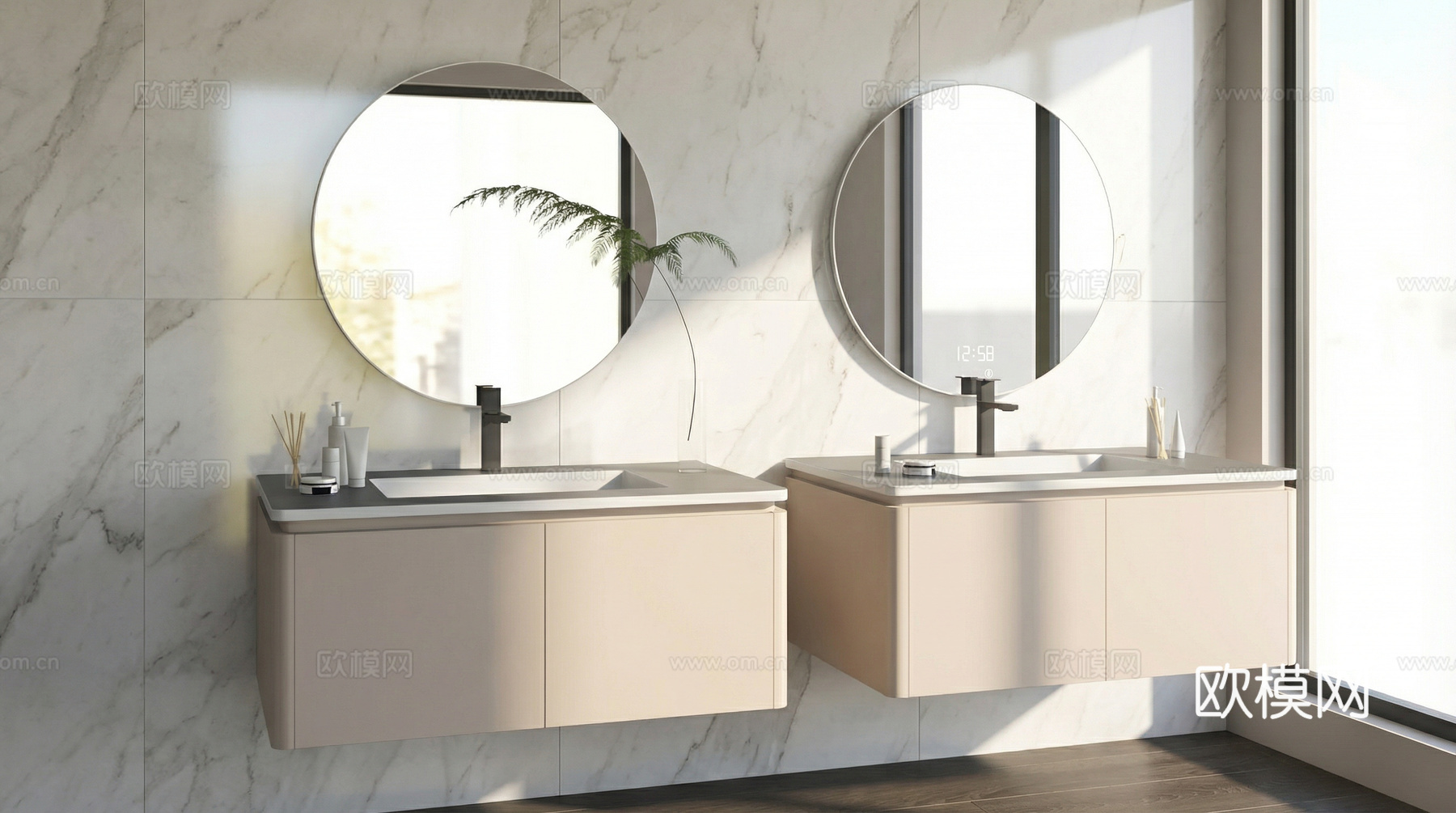 现代浴室柜su模型