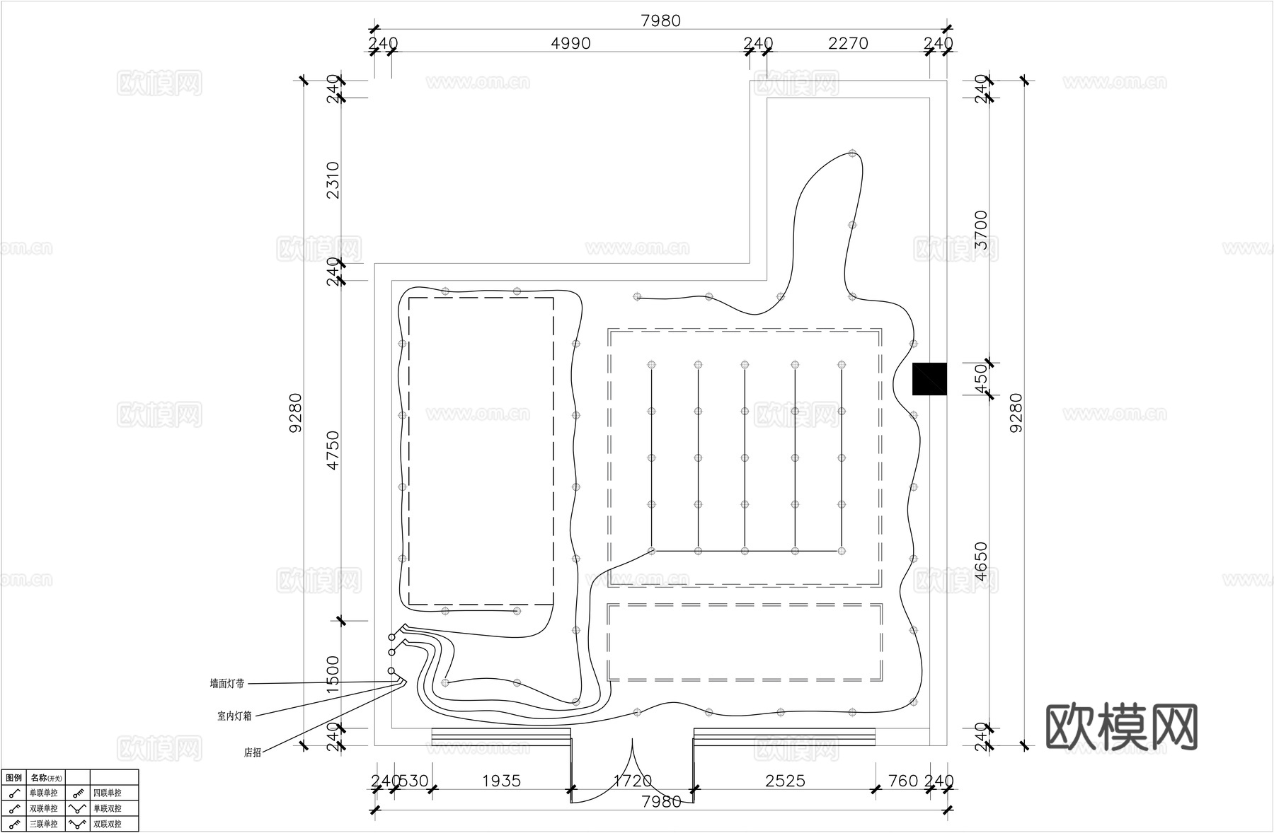 包子铺装修施工图cad施工图